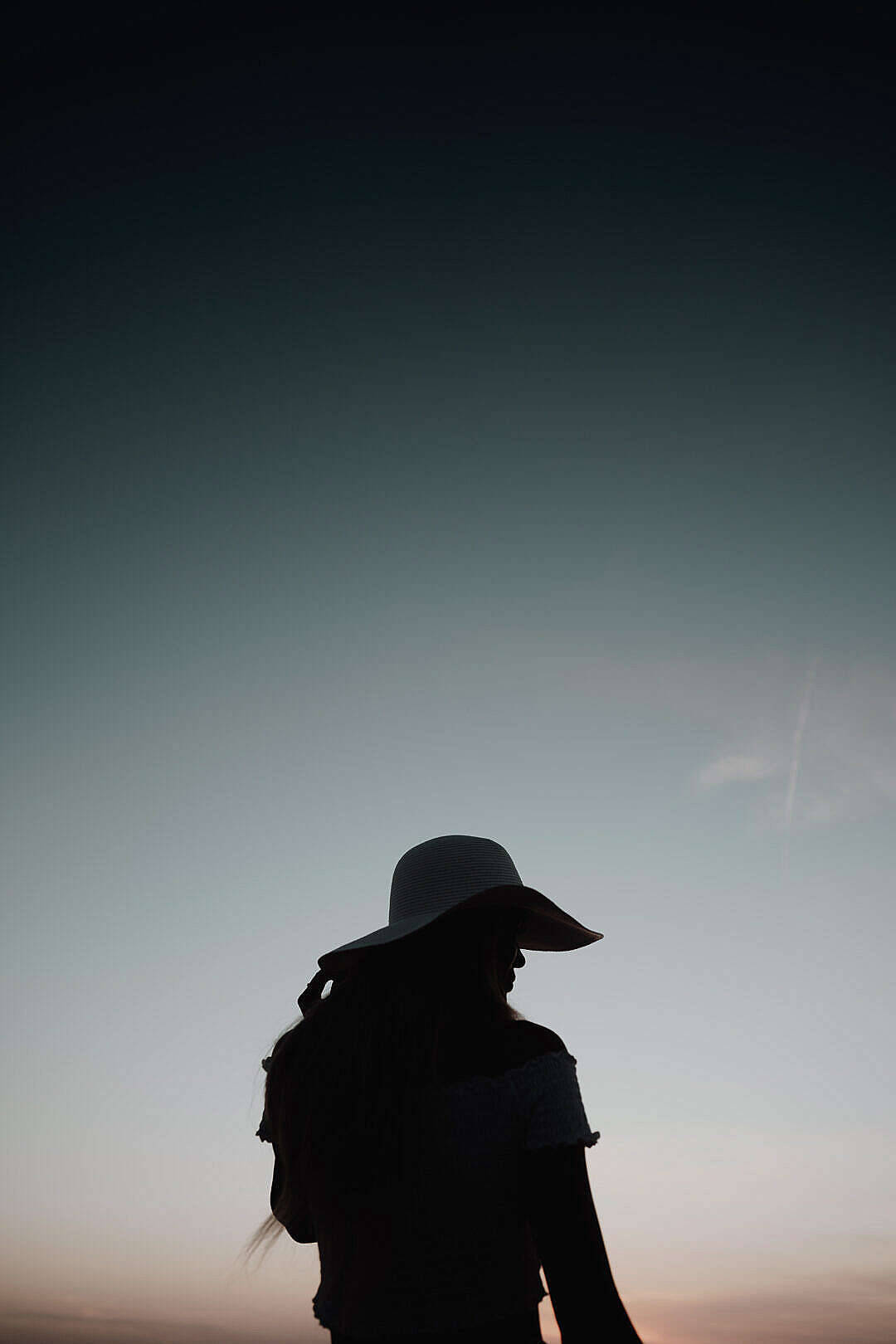 Simple Dark Aesthetic, woman, sunset, HD Phone Wallpaper