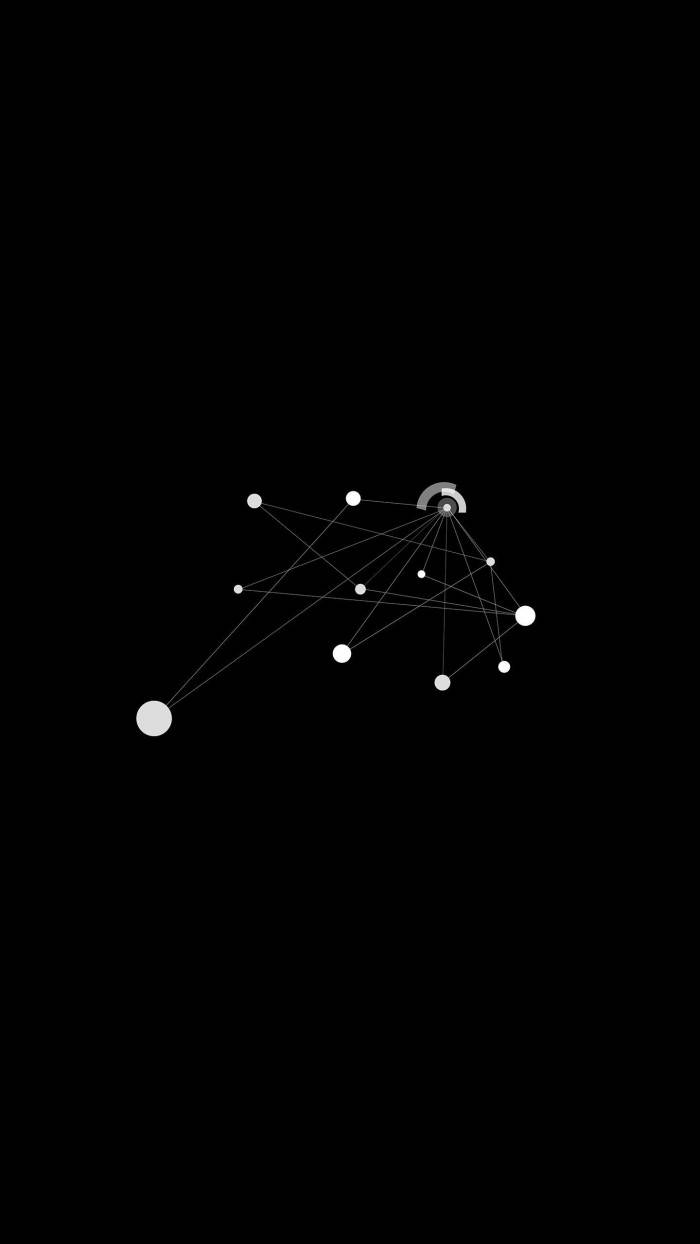 Interconnected White Circles, Solid Black, iPhone, SD Phone Wallpaper