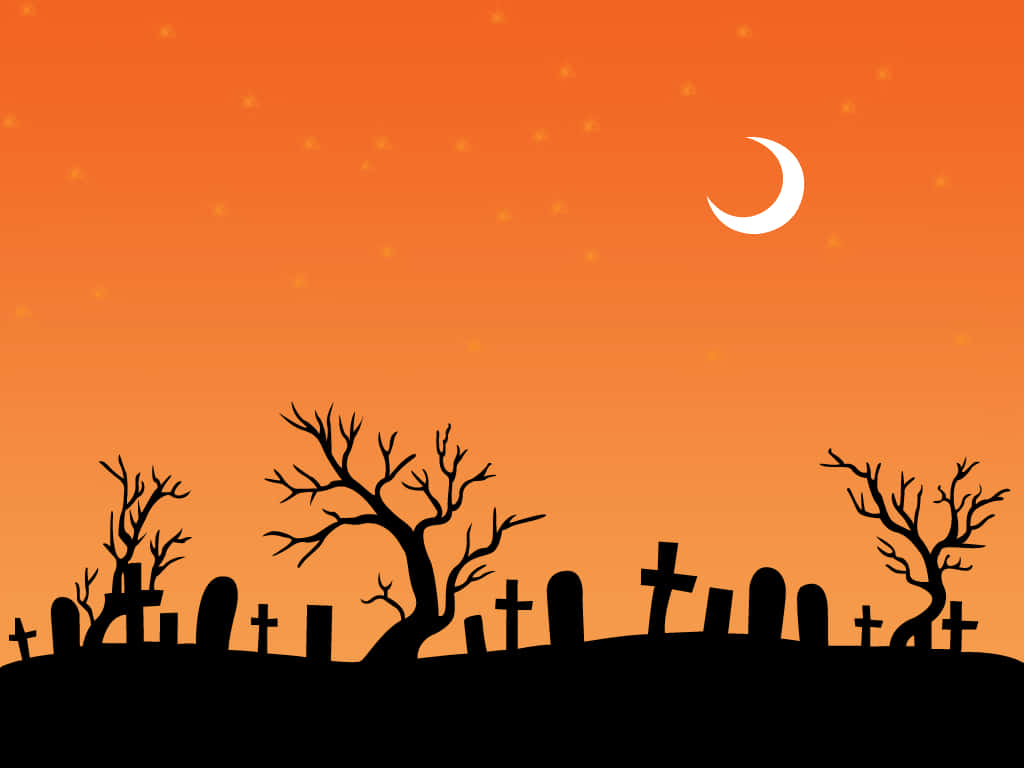 Simple Halloween, cemetery, graveyard, SD Desktop Wallpaper
