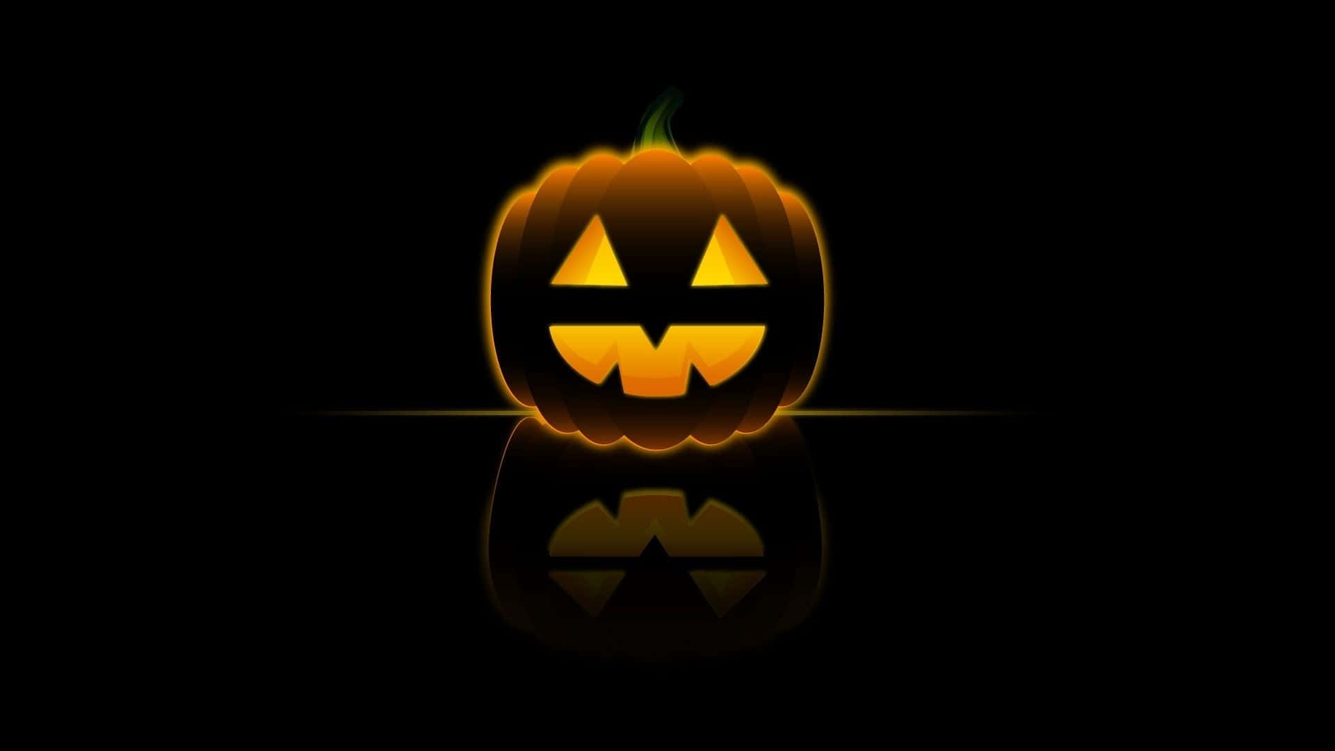 Simple Halloween, jack-o'-lantern, menacing grin, Full HD Desktop Wallpaper