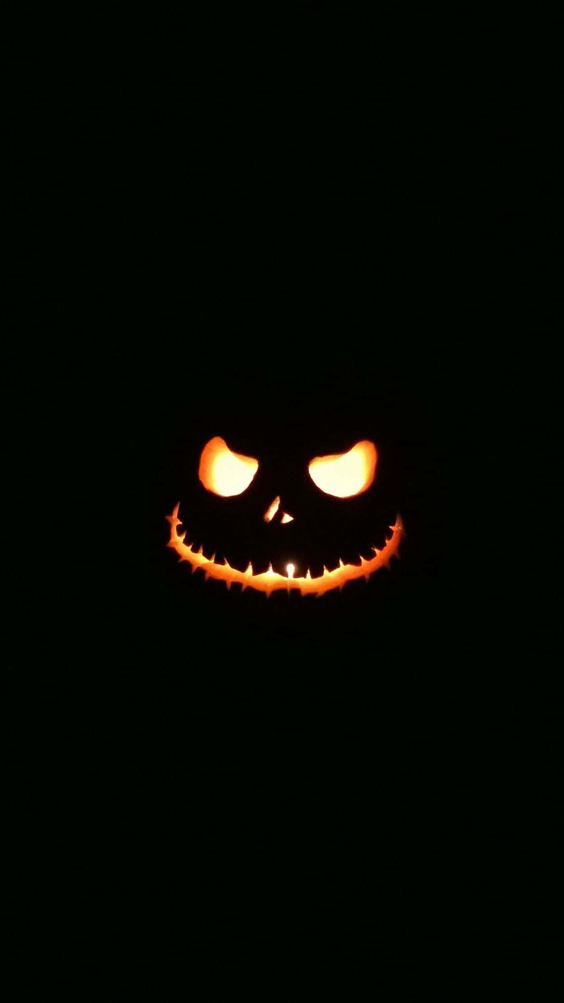 jack-o'-lantern, mischievous grin, fiery eyes, Full HD Phone Wallpaper
