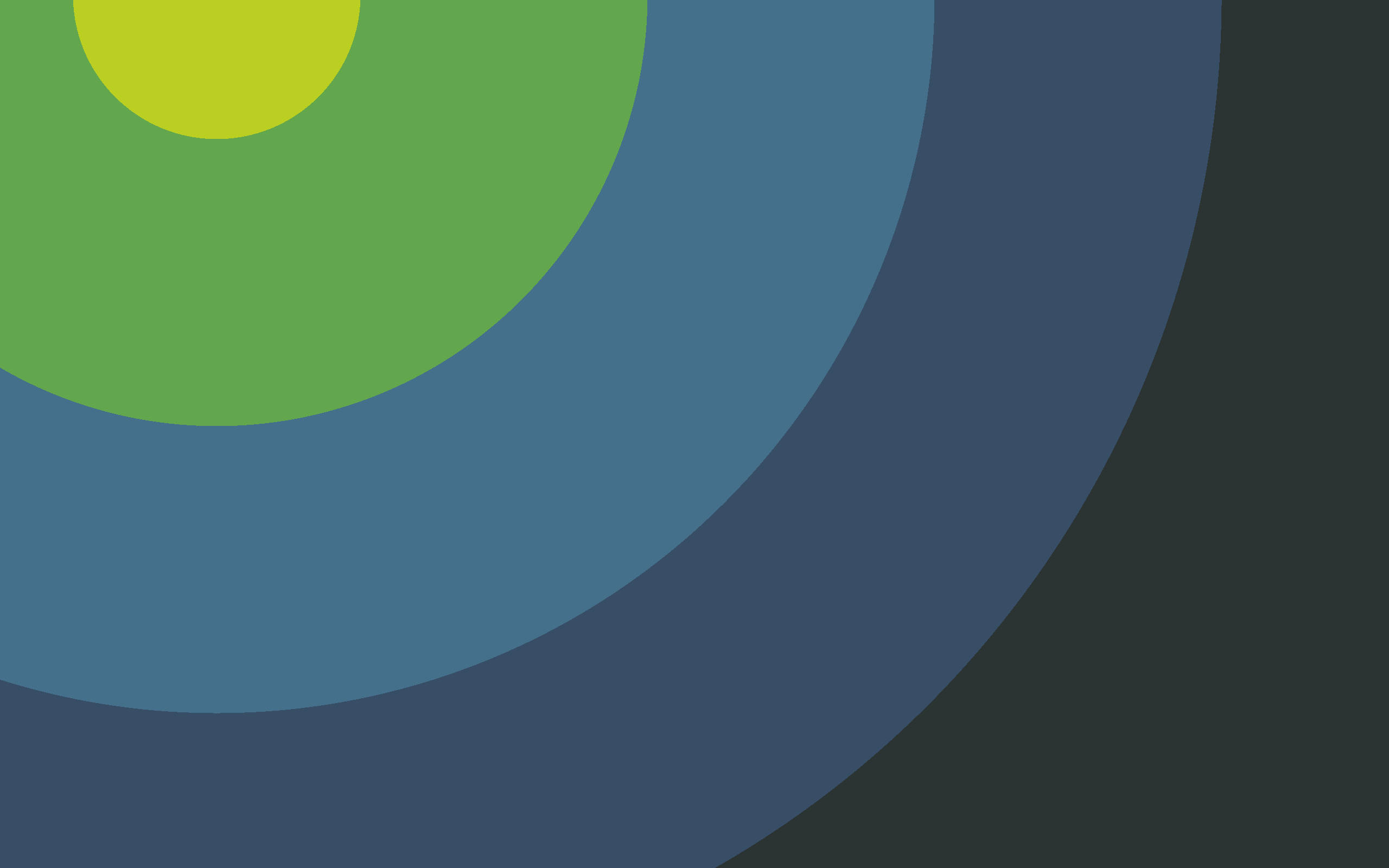 vibrant concentric circles, green blue and yellow, bright center, 2K Desktop Wallpaper