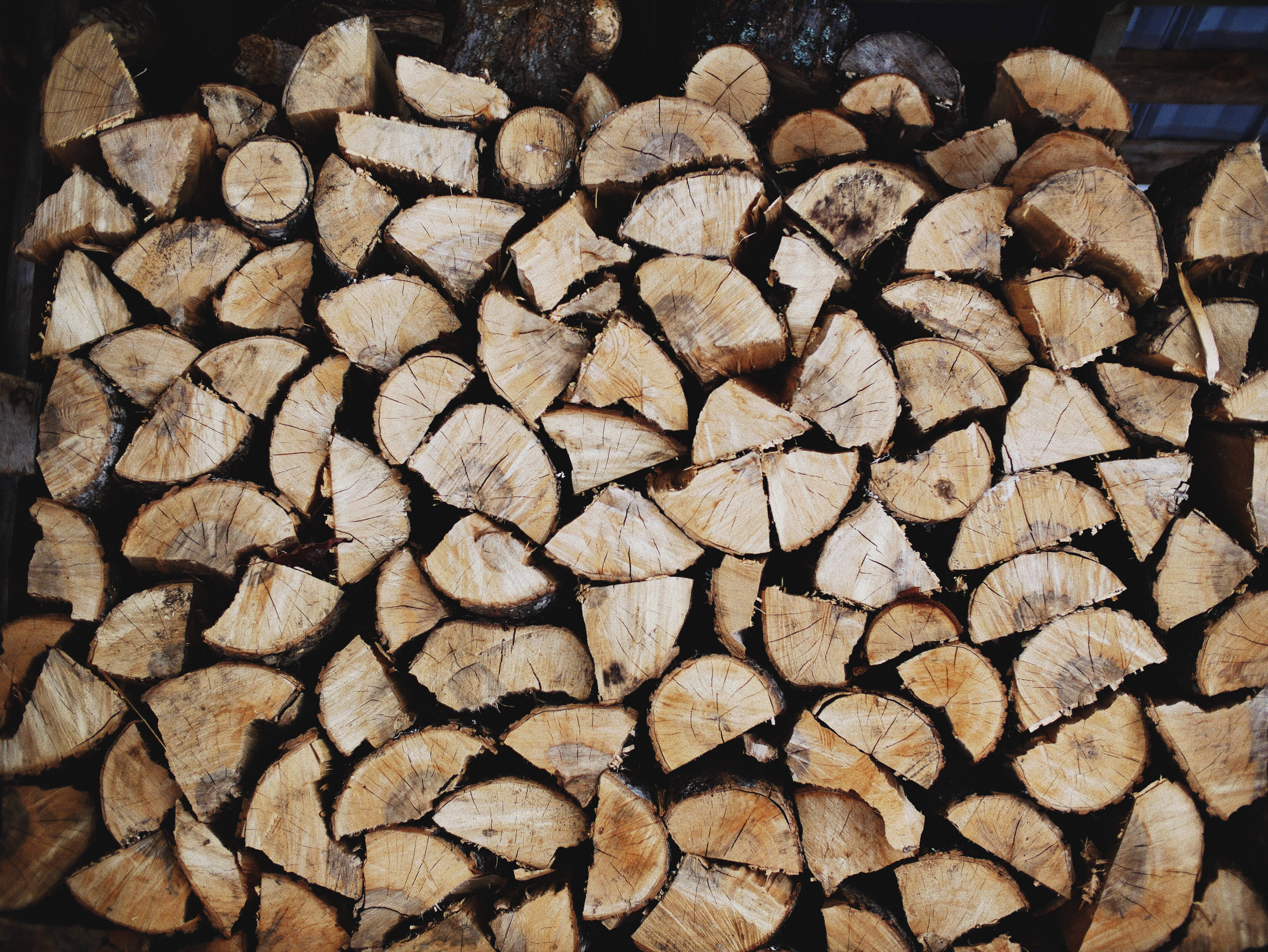 Simple HD Logs, firewood logs, natural wood grain, 4K Desktop Wallpaper