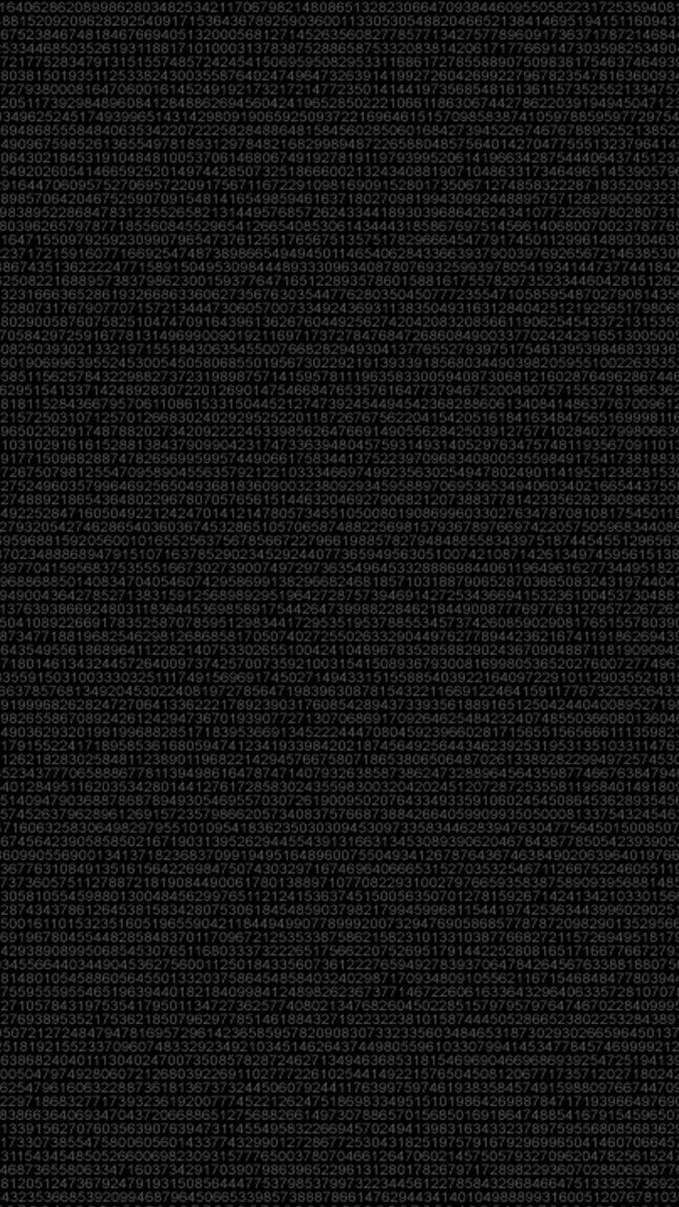 Simple iPhone, black background, white hexadecimal code, HD Phone Wallpaper