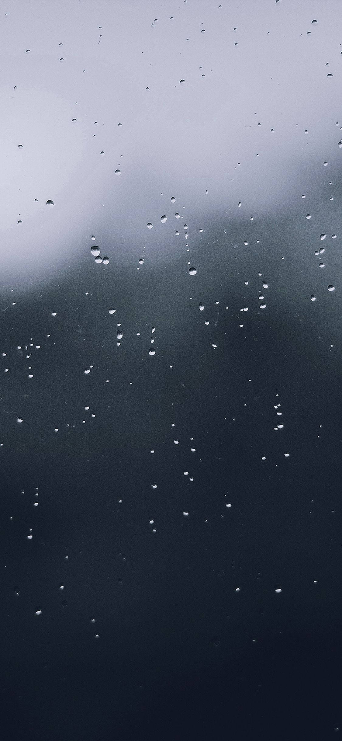 raindrop, glass pane, gloomy sky, Full HD Phone Wallpaper