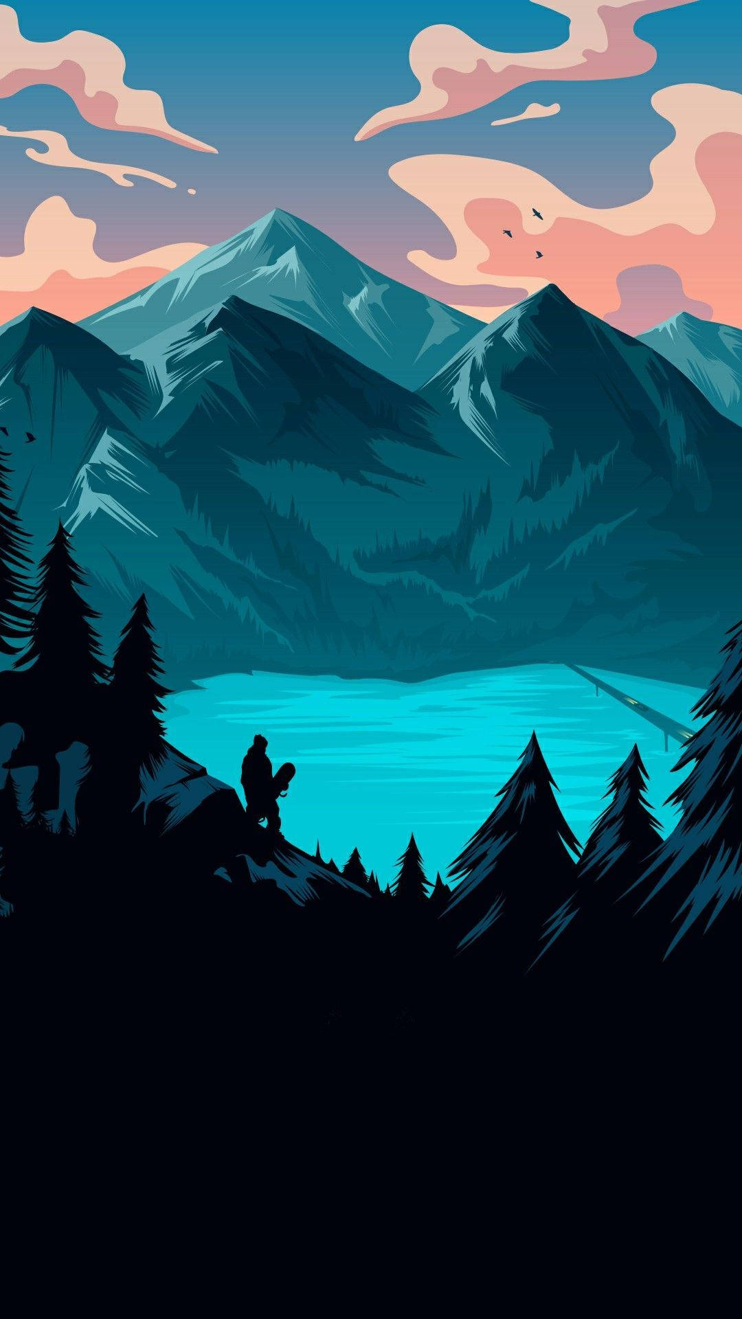 lake, mountain, turquoise lake, Full HD Phone Wallpaper