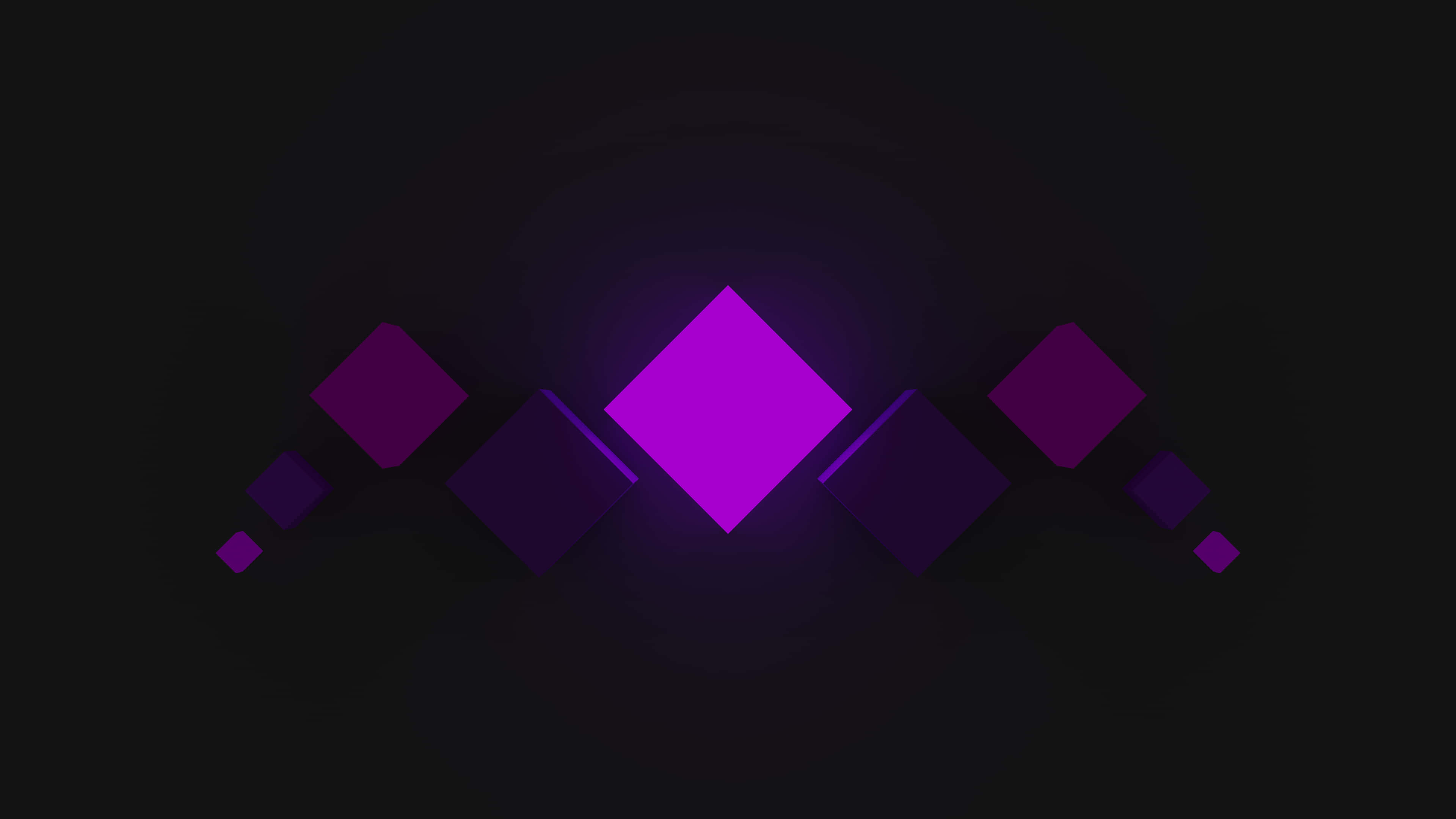 purple, geometric cubes, black background, 4K Desktop Wallpaper