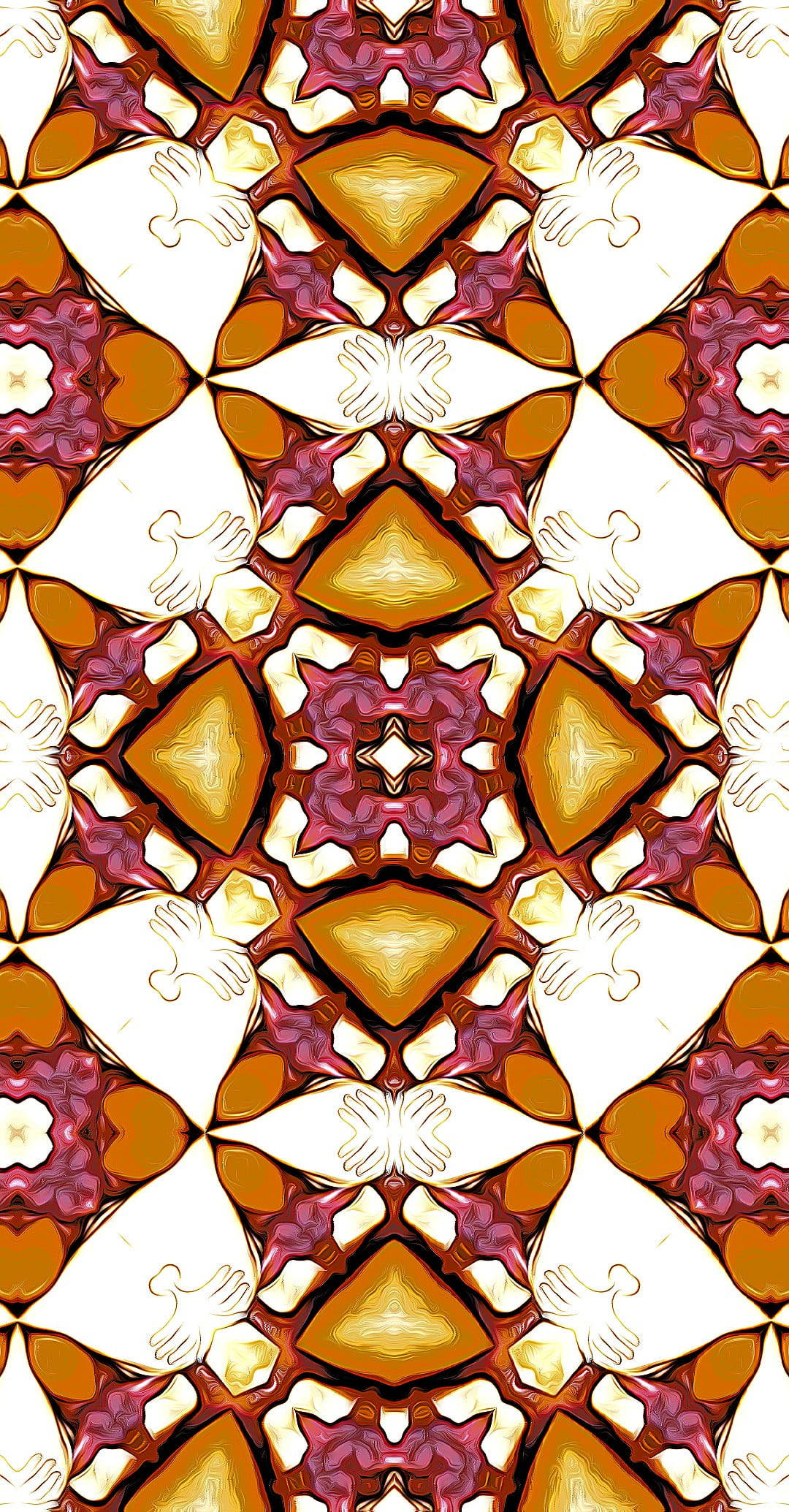 iPhone, fractal pattern, geometric shapes, Full HD Phone Wallpaper