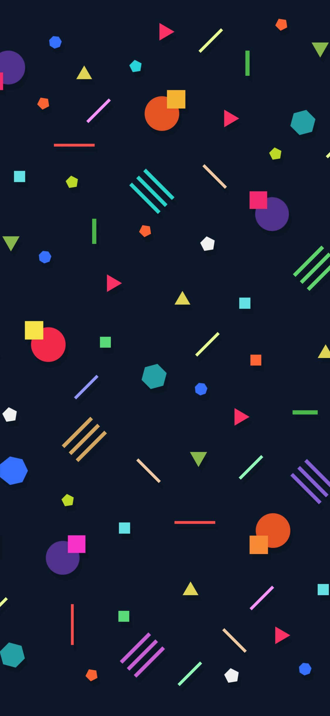 Simple Retro Pattern iPhone, geometric shapes, dark background, Full HD Phone Wallpaper