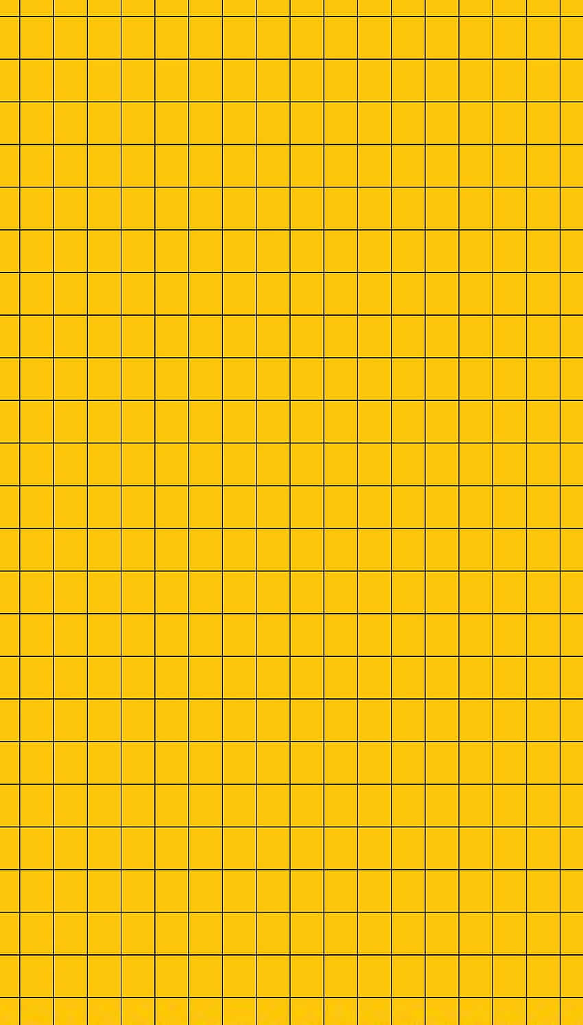 iPhone, vibrant yellow, precise black grid lines, HD Phone Wallpaper