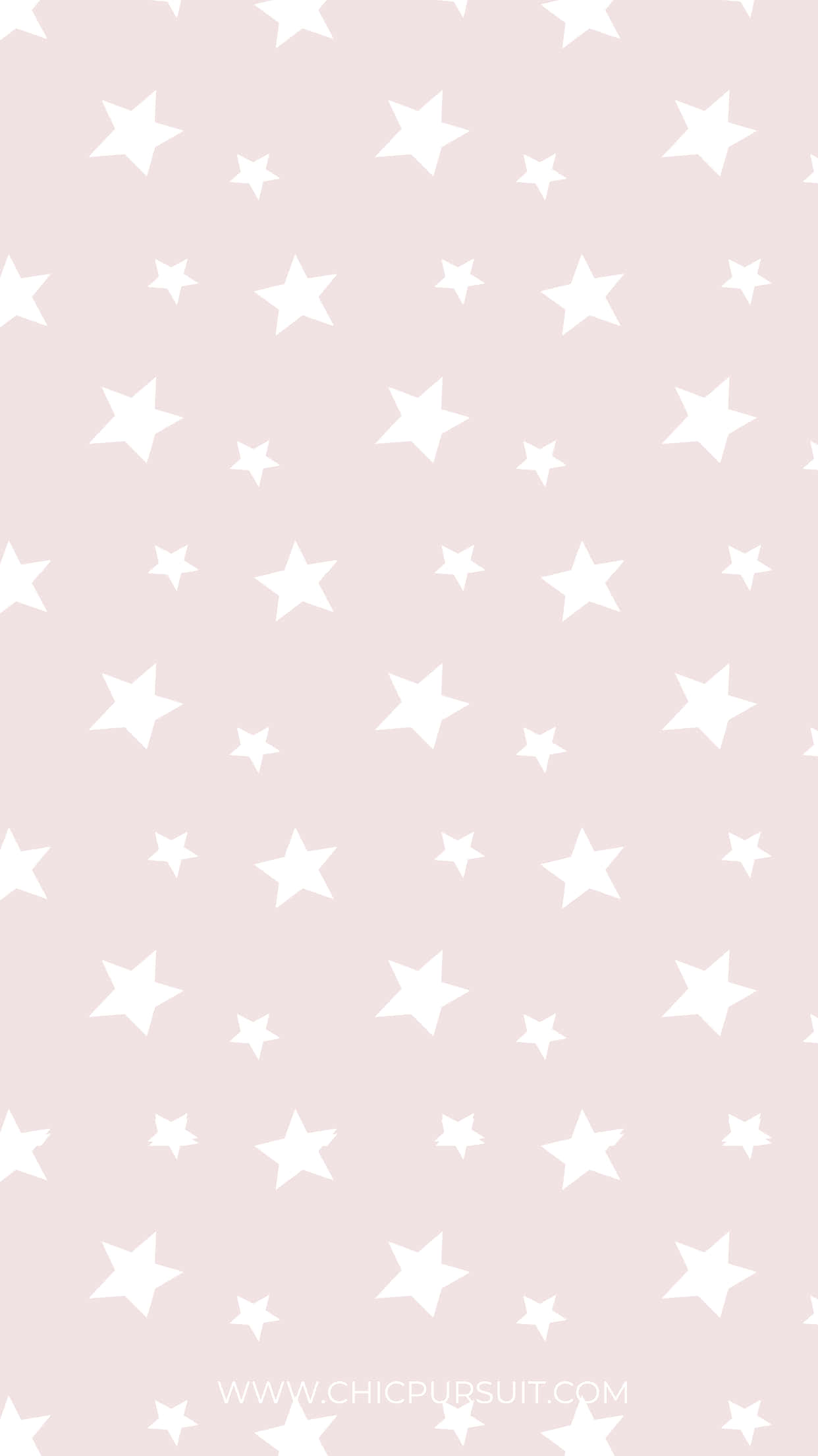 Stars Cute Pattern iPhone, soft pink background, scattered white stars, Full HD Phone Wallpaper
