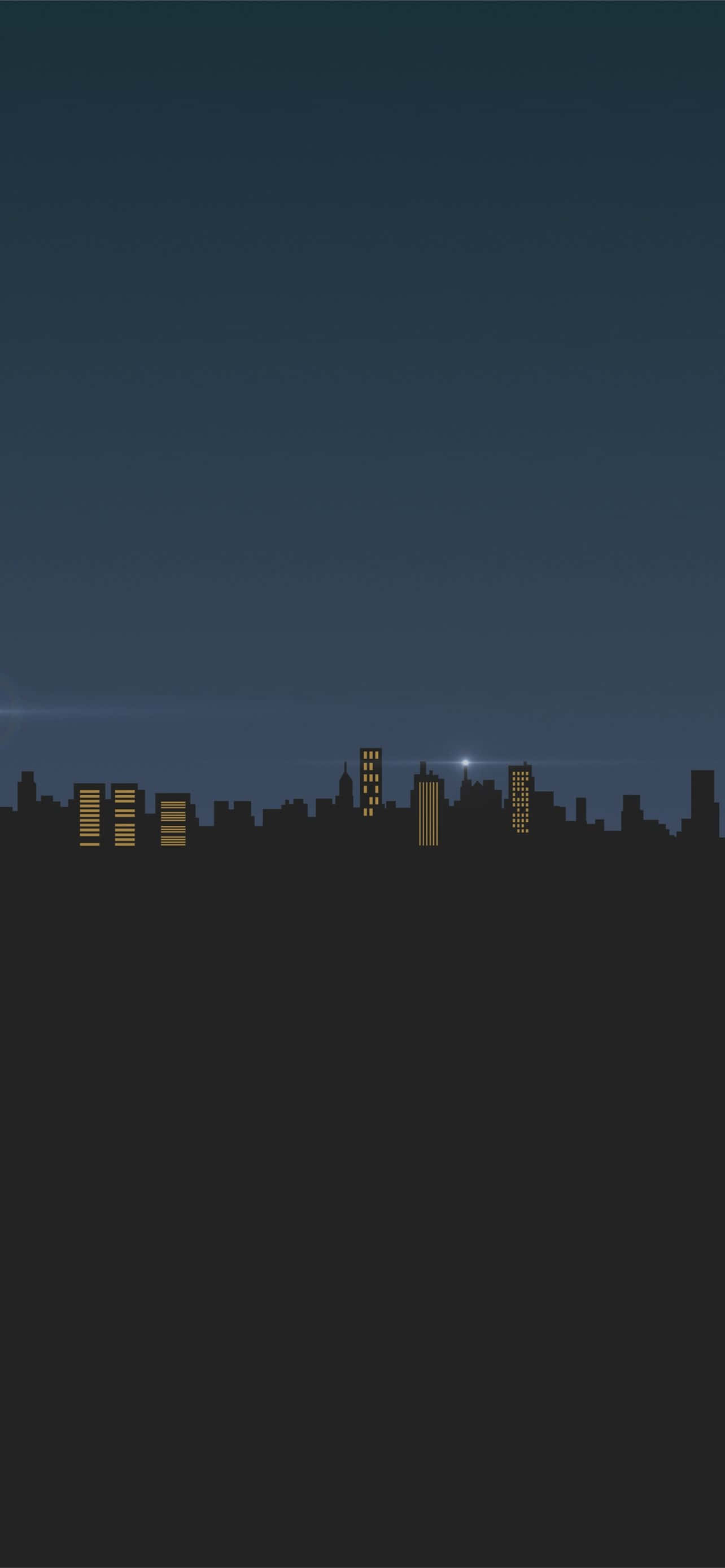 minimal iPhone, city skyline, glowing windows, 2K Phone Wallpaper