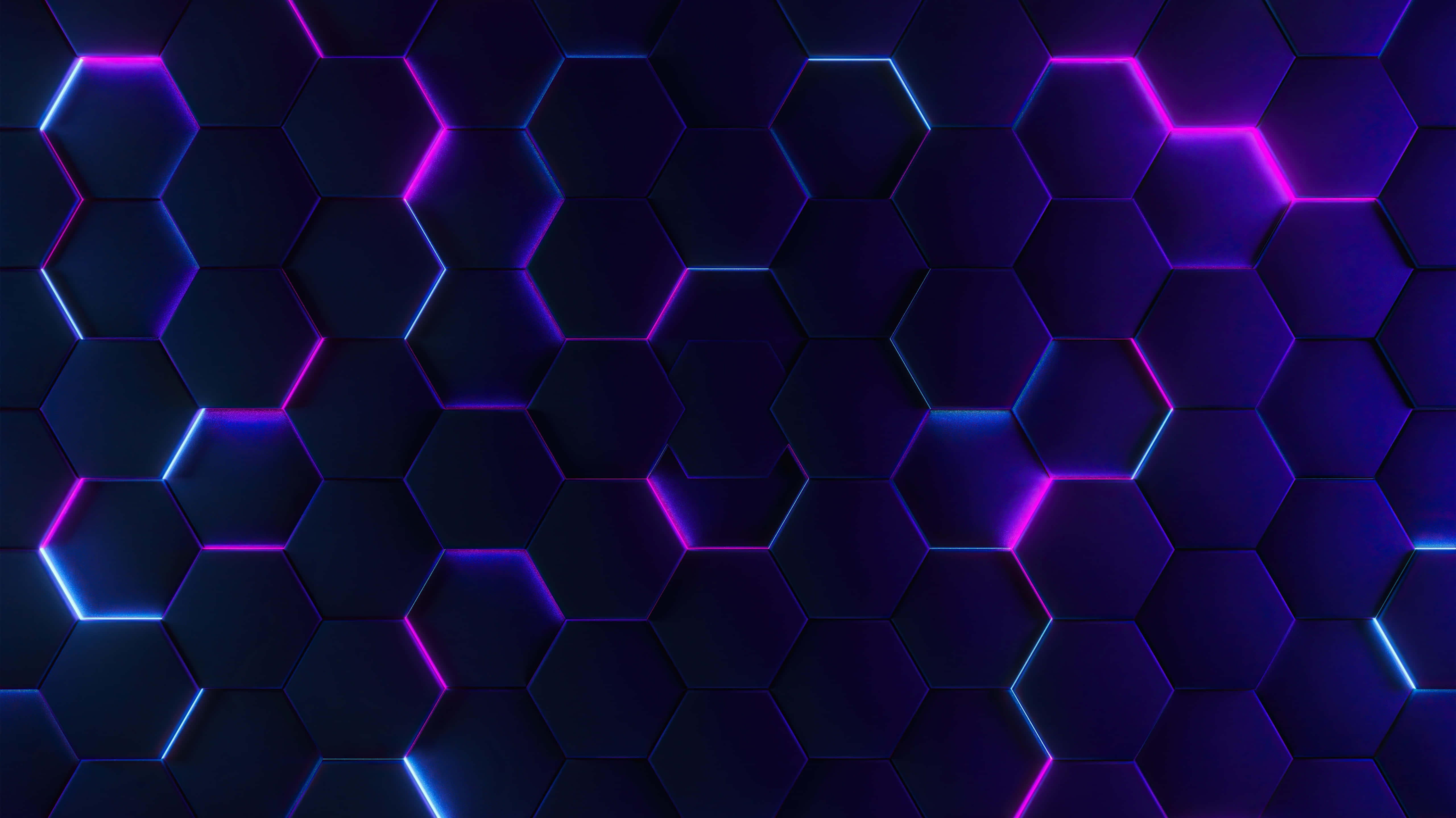 Pattern Phone, neon purple, blue edges, 5K Desktop Wallpaper