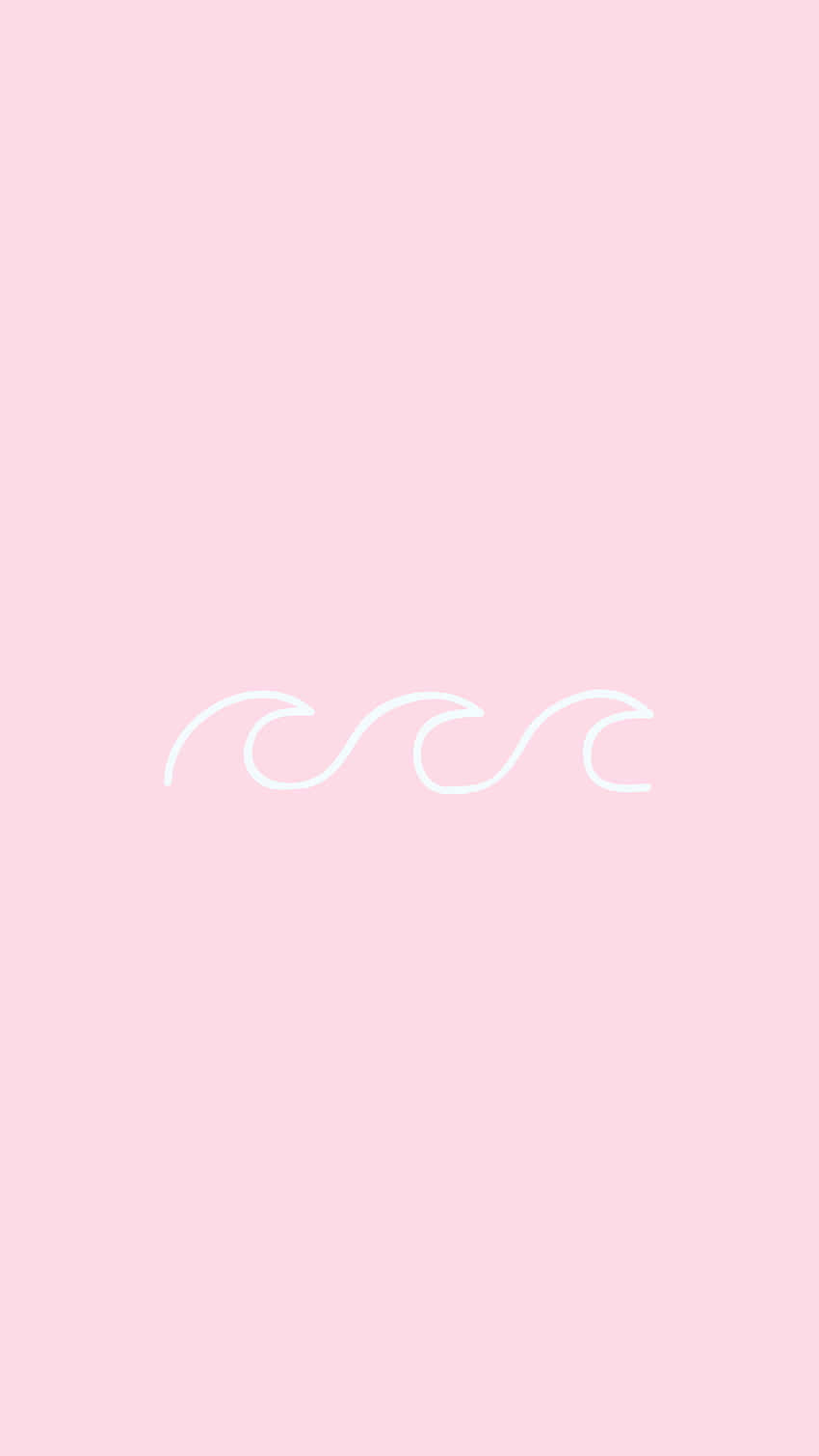 light blue, wave outlines, soft pink background, HD Phone Wallpaper