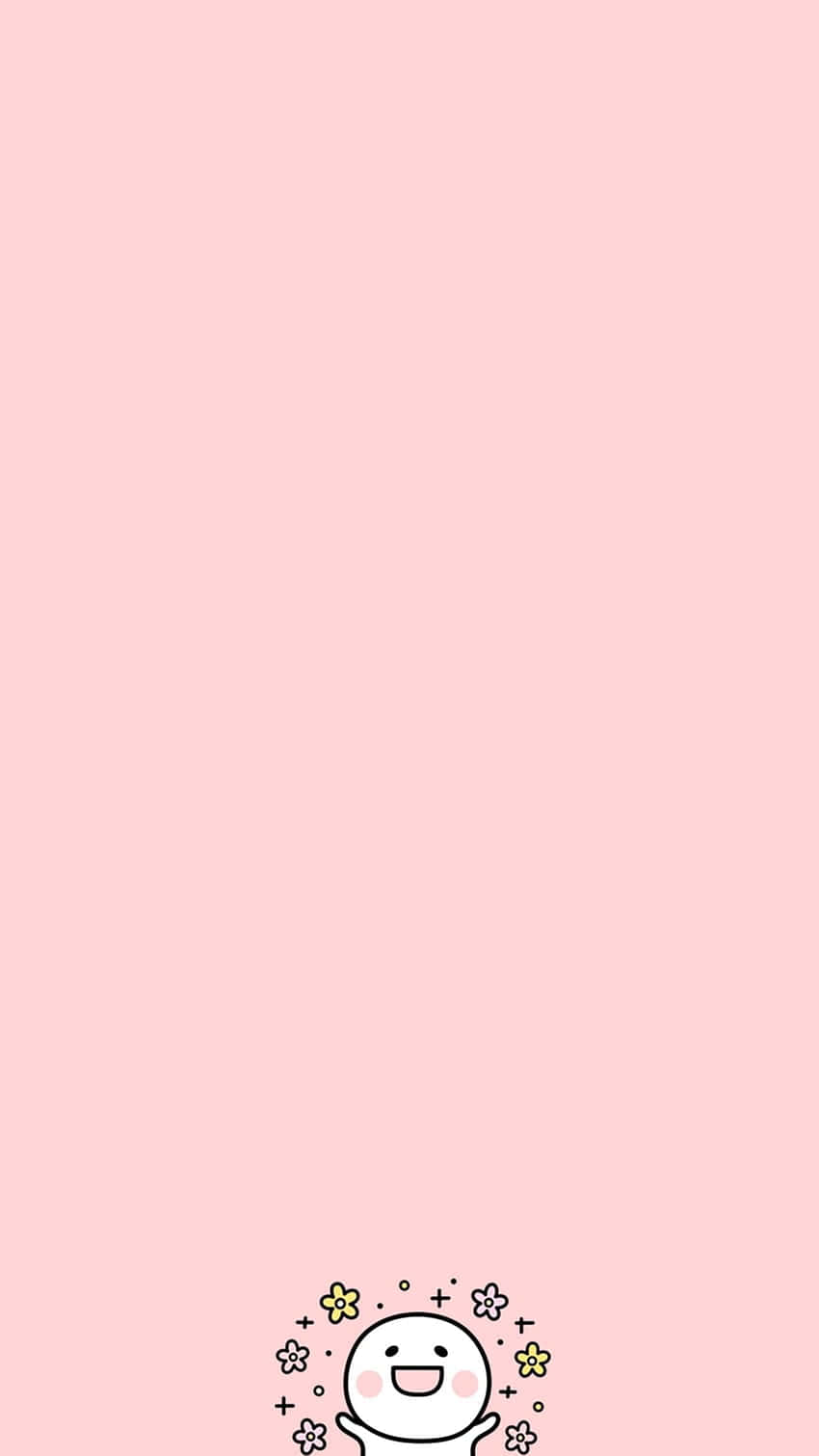 pink aesthetic, happy cartoon character, soft pink background, HD Phone Wallpaper