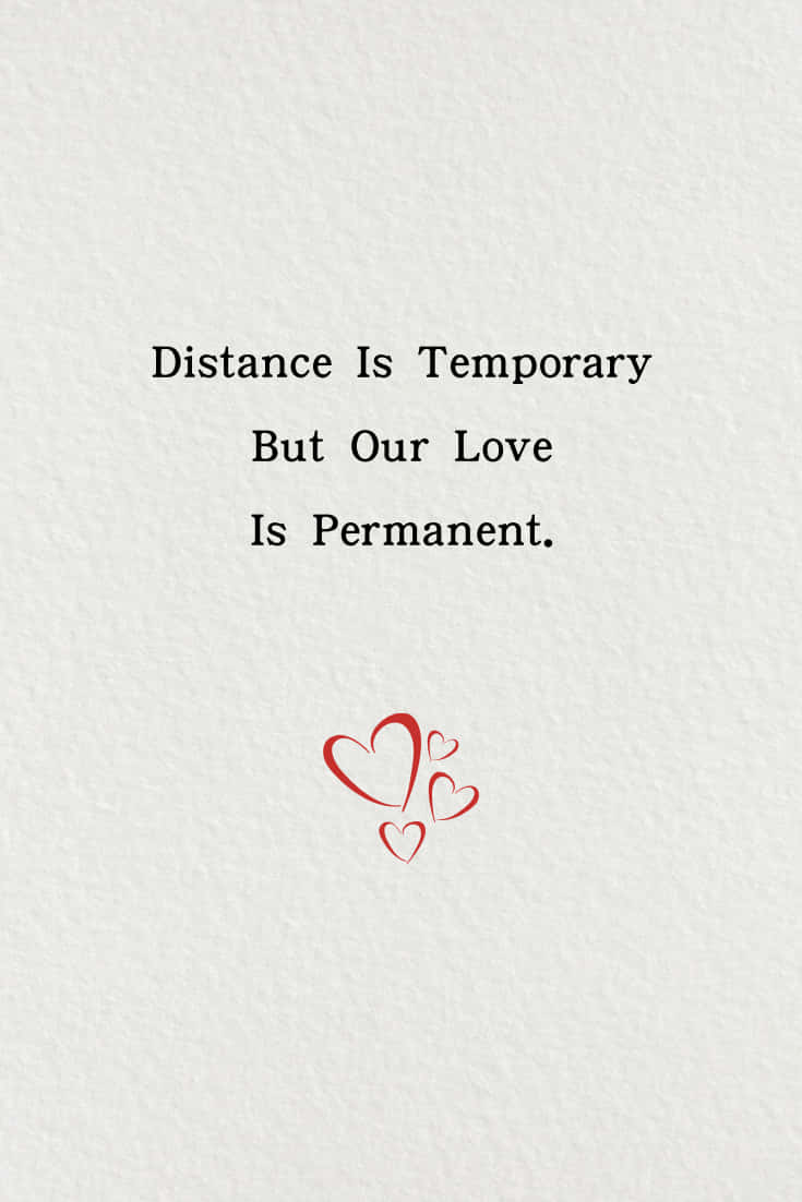 Permanent Love Quote Phone, red heart doodles, textured white paper, SD Phone Wallpaper