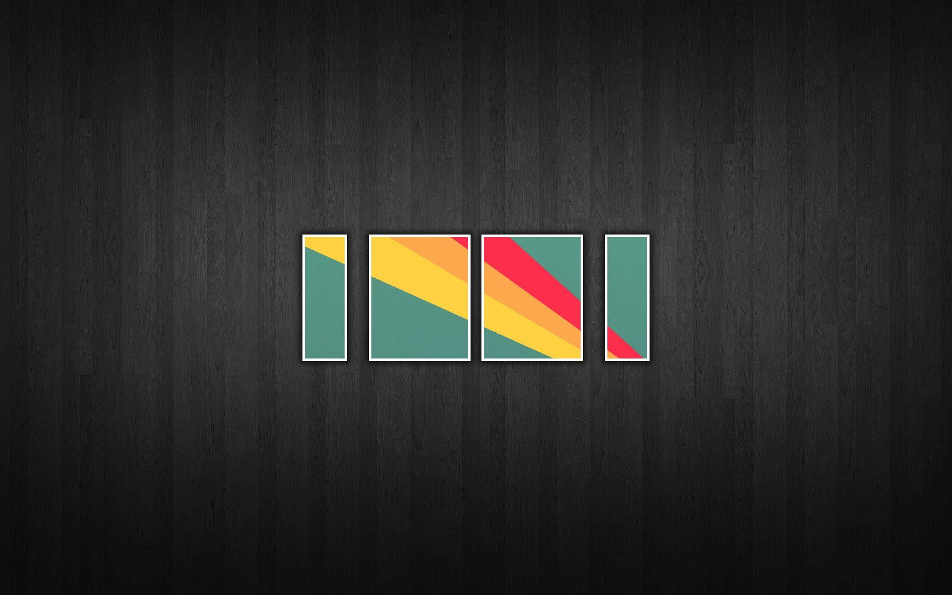 teal, yellow, red, Full HD Desktop Wallpaper