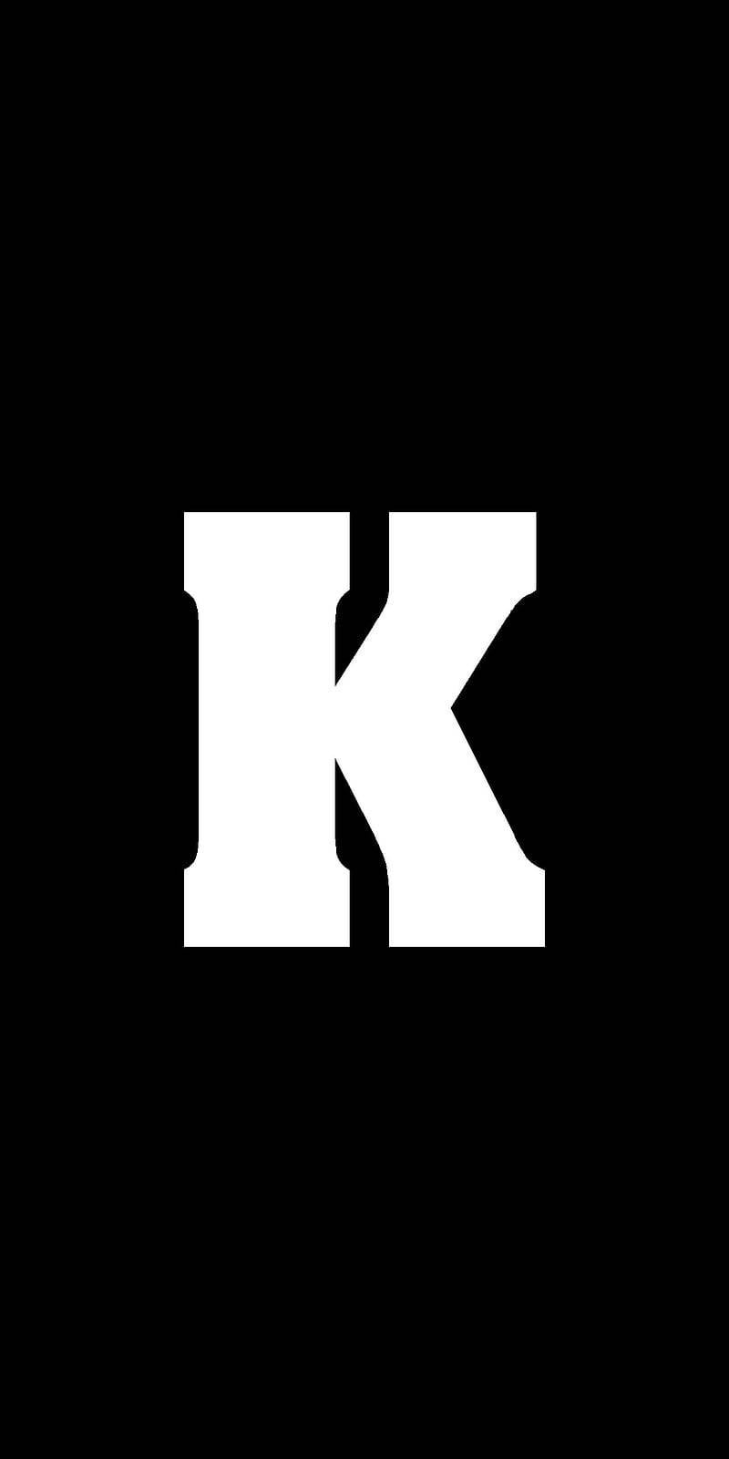 K, white, black, HD Phone Wallpaper