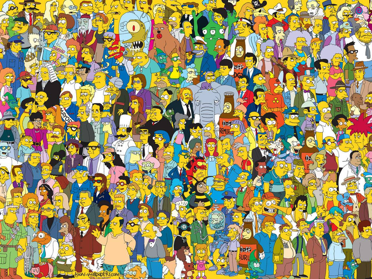 The Simpsons, animated characters, vibrant, HD Desktop Wallpaper