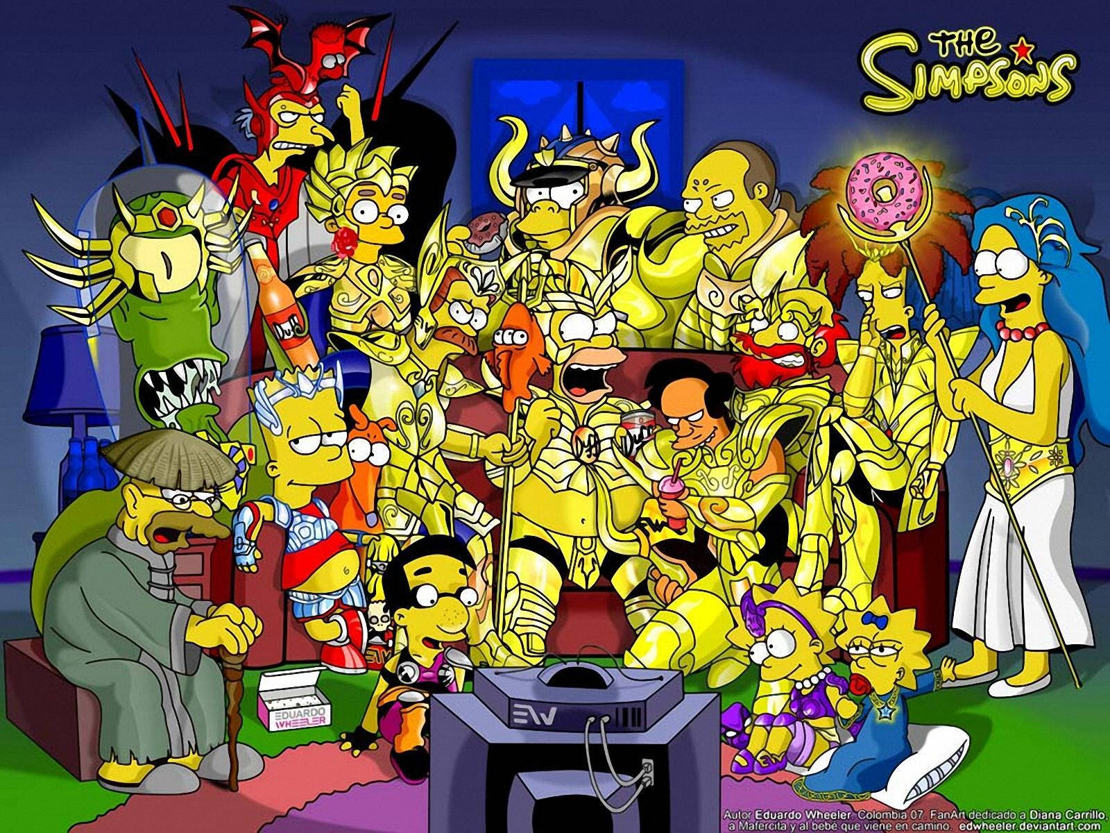 The Simpsons, Halloween Specials, golden armor, HD Desktop Wallpaper