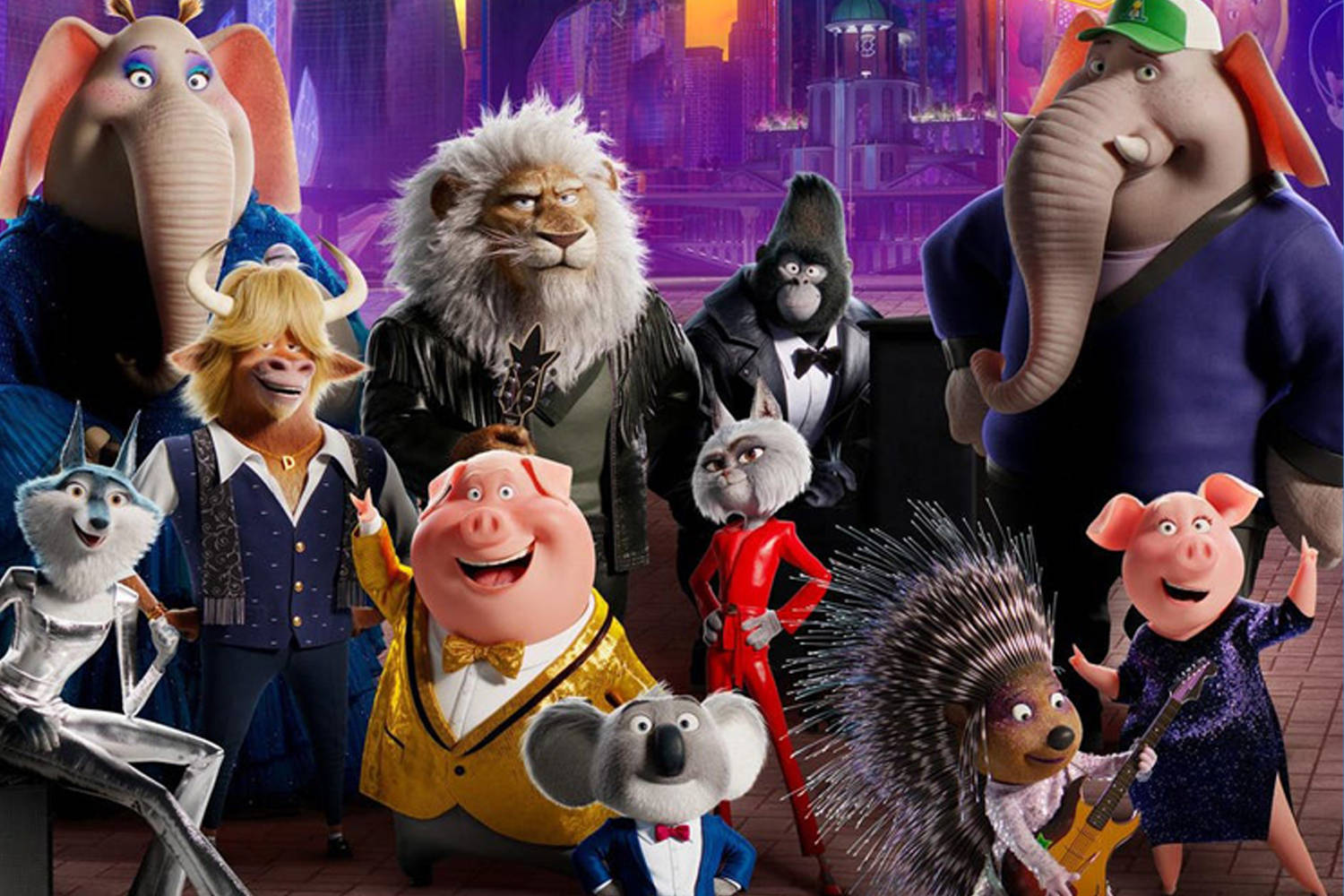 Sing 2, formal clothes, anthropomorphic animals, HD Desktop Wallpaper