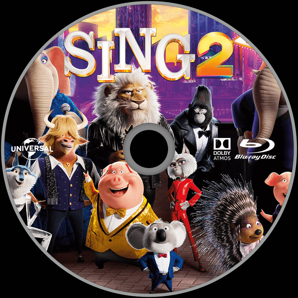 Sing 2, compact disc, colorful animal characters, SD Desktop Wallpaper