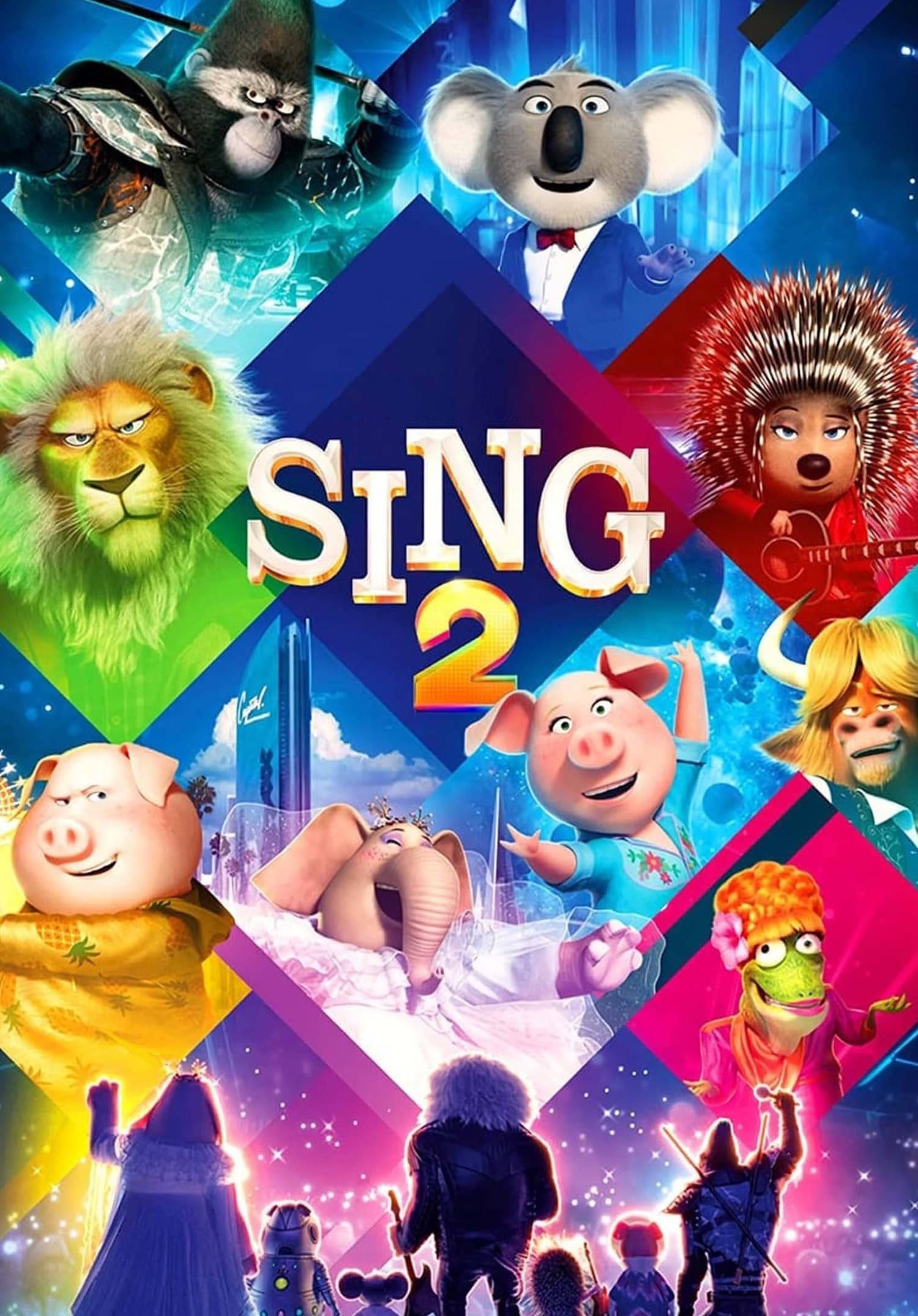 Sing 2, colorful, animated movie poster, Full HD Phone Wallpaper
