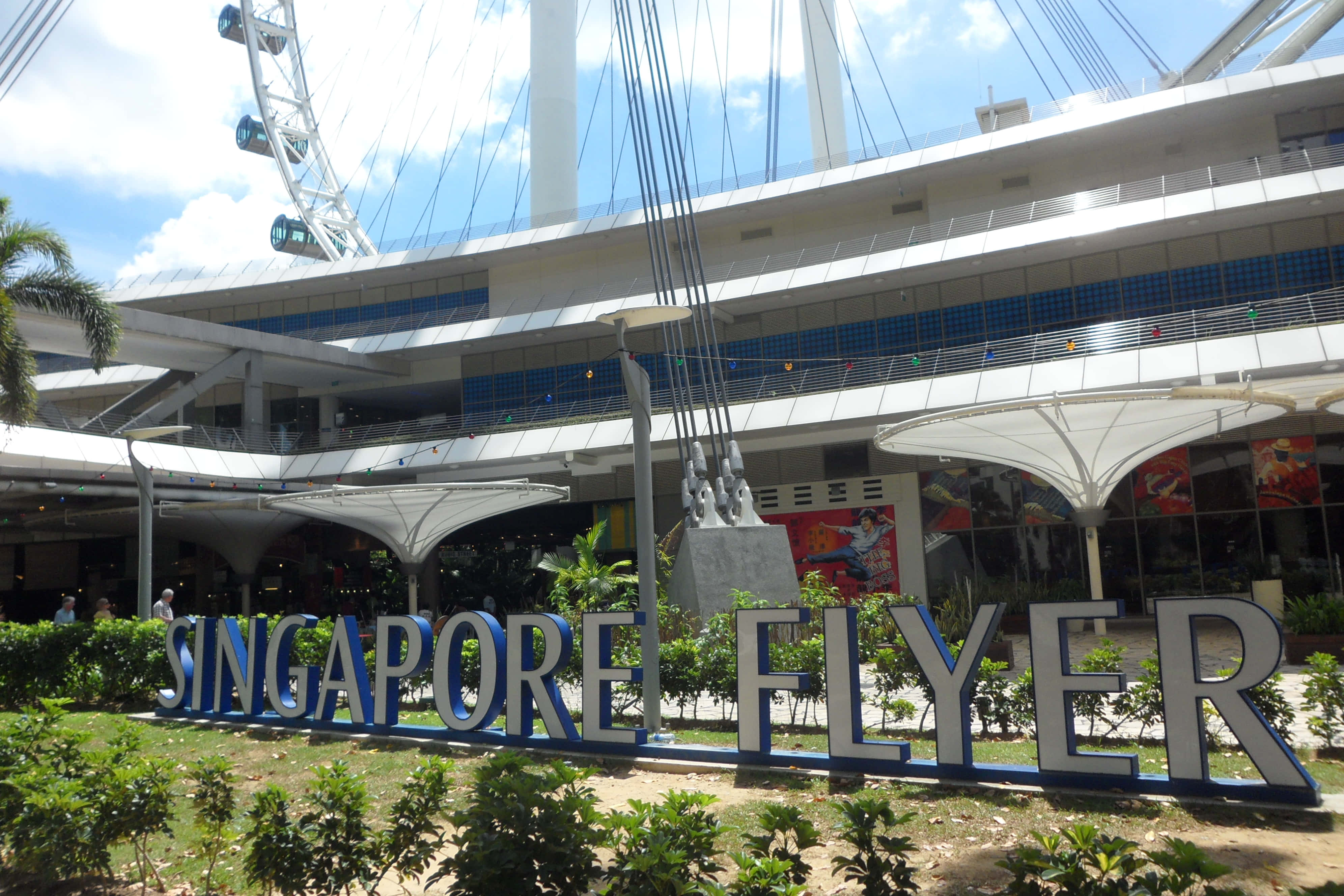 Singapore Flyer, blue, observation wheel, 4K Desktop Wallpaper