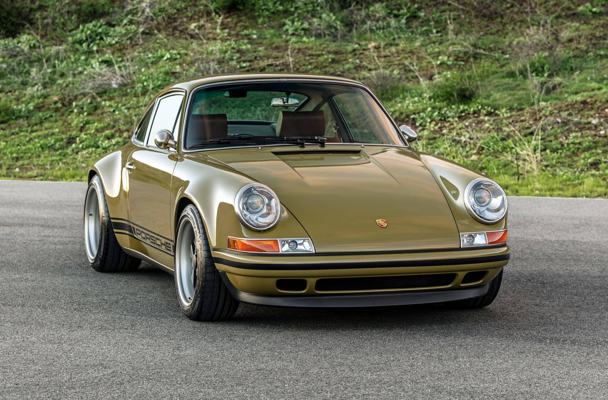 Olive brown, Singer Porsche, Porsche 911, Full HD Desktop Wallpaper