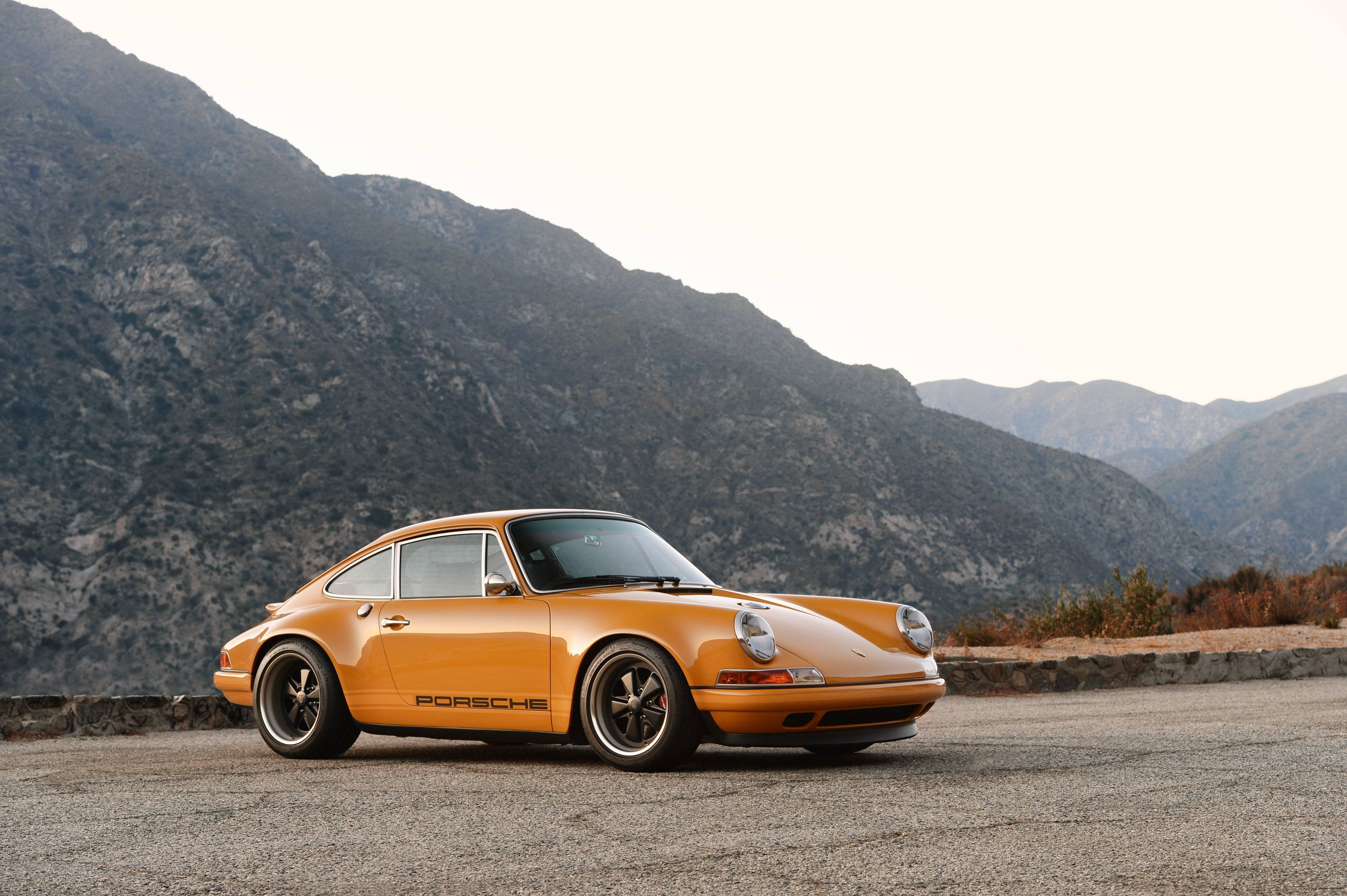 1973 Singer Porsche 911, Porsche 911, orange, 4K Desktop Wallpaper