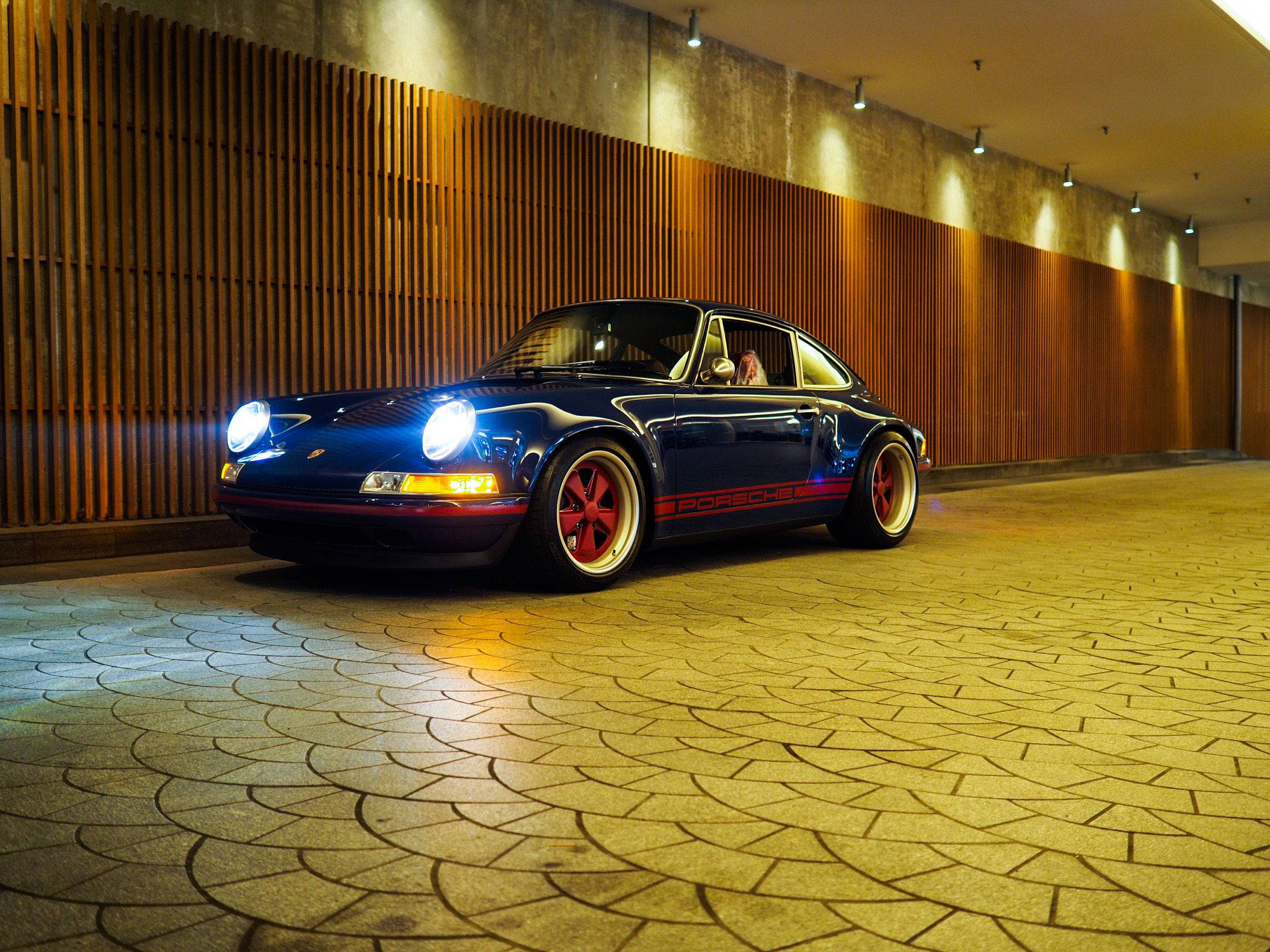 Singer Porsche, Porsche 911, dark blue, Full HD Desktop Wallpaper