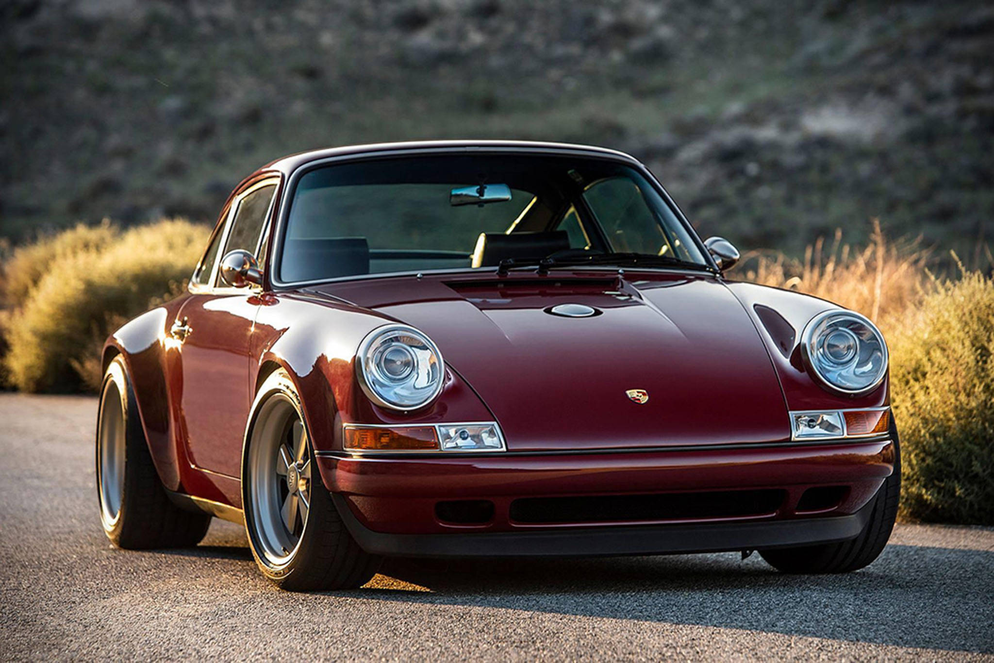 Maroon, Singer Porsche, Porsche 911, Full HD Desktop Wallpaper
