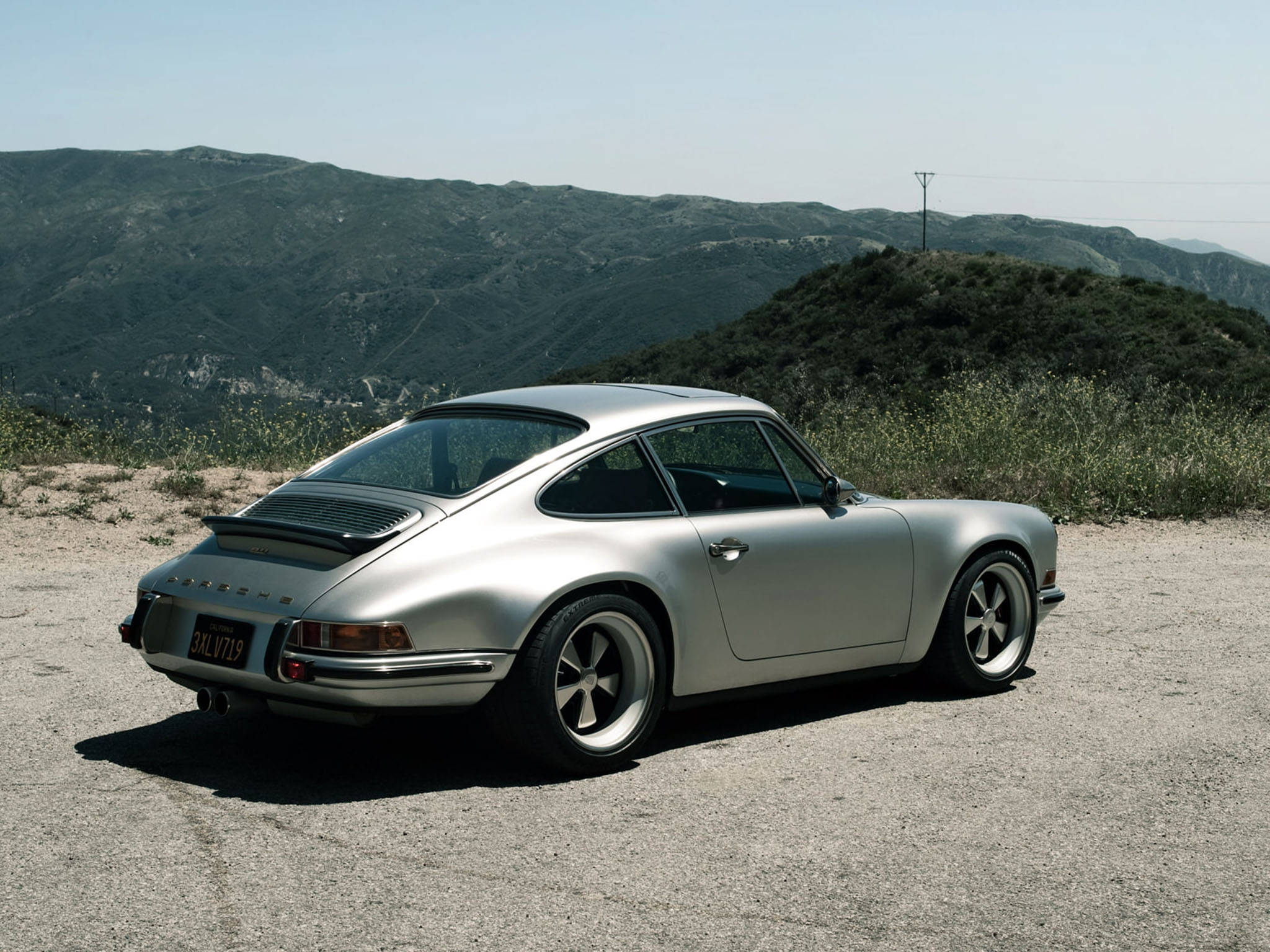 Singer Porsche, Porsche 911, satin silver, Full HD Desktop Wallpaper