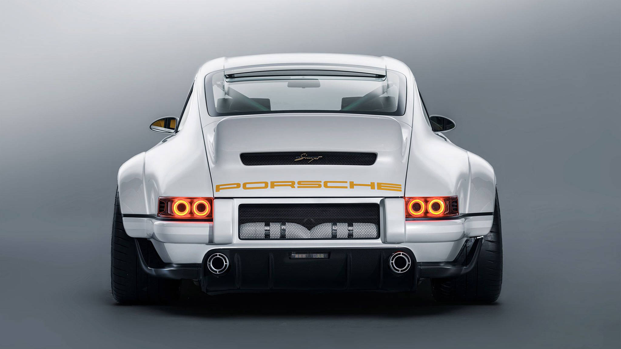 Singer Porsche, white, Porsche 911, Full HD Desktop Wallpaper