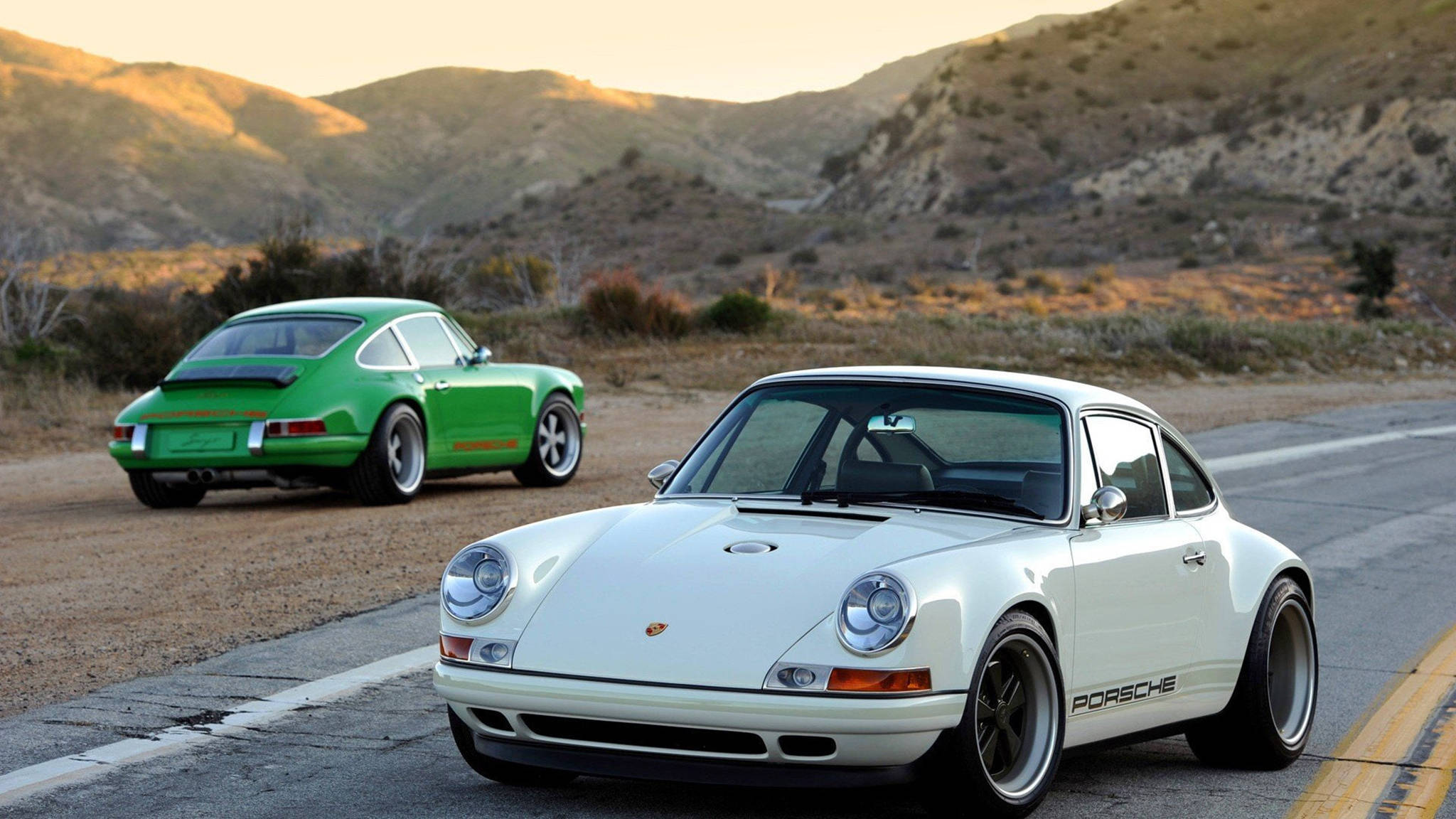 Singer Porsche, Porsche 911, white, Full HD Desktop Wallpaper