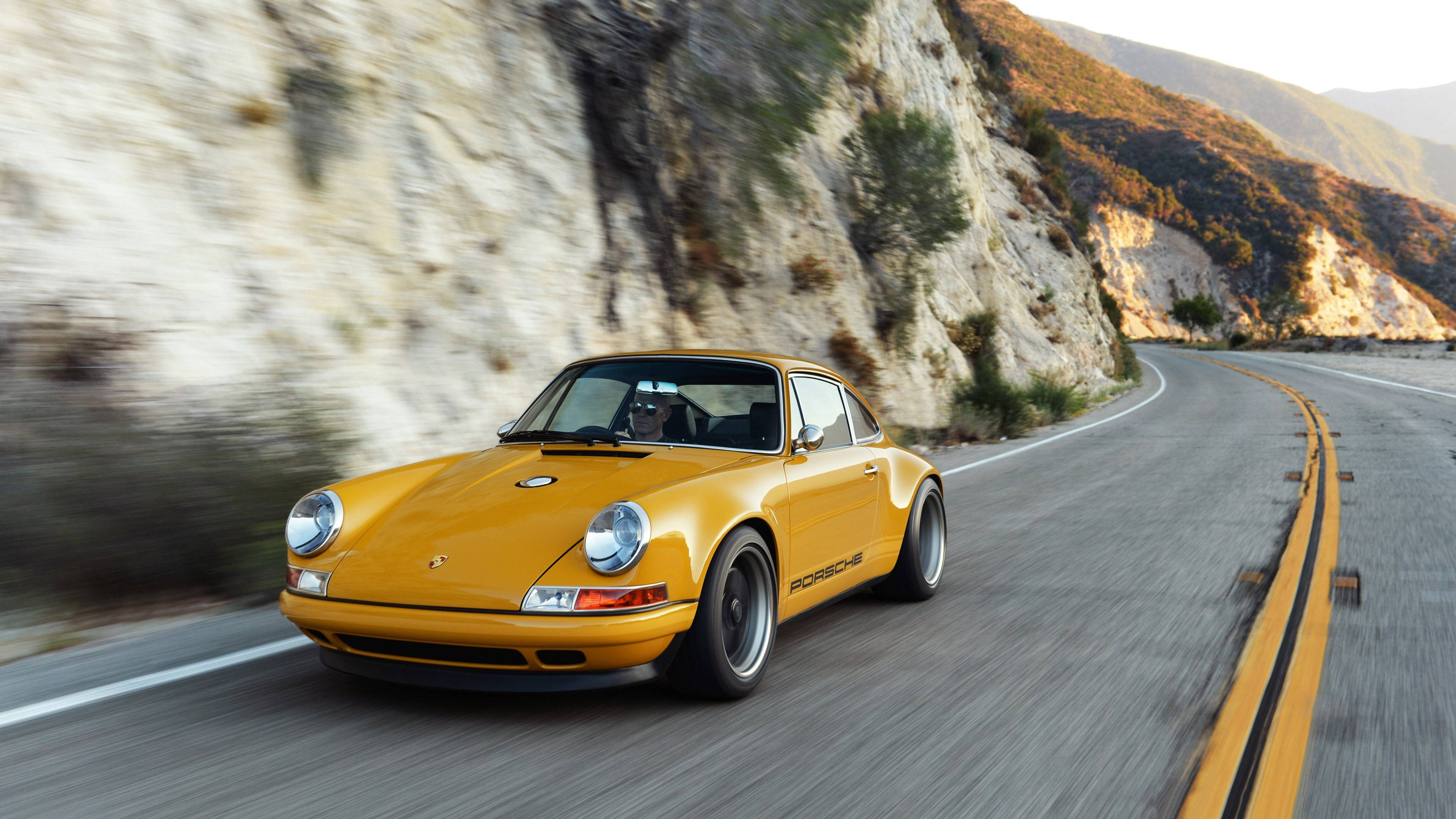 Singer Porsche, Porsche 911, winding mountain road, 4K Desktop Wallpaper