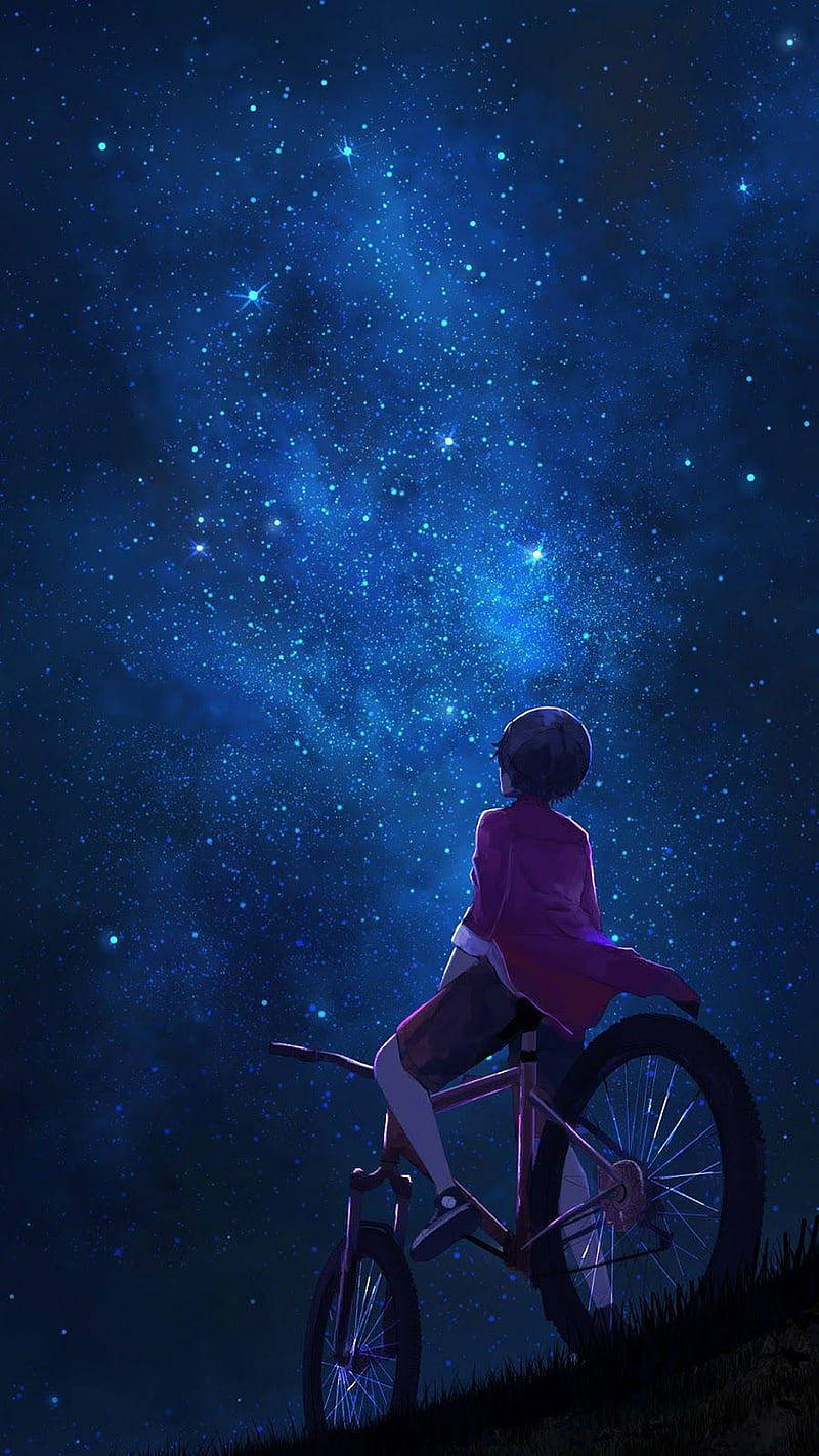 Single Boy, pink coat, bicycle, HD Phone Wallpaper