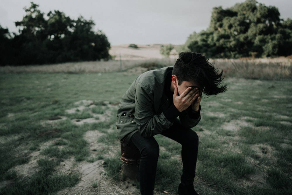 Single Boy, grass field, wind, SD Desktop Wallpaper