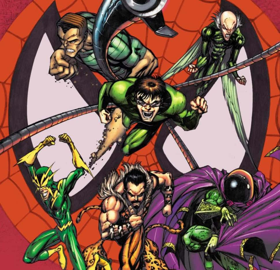 Sinister Six, green, red, SD Desktop Wallpaper