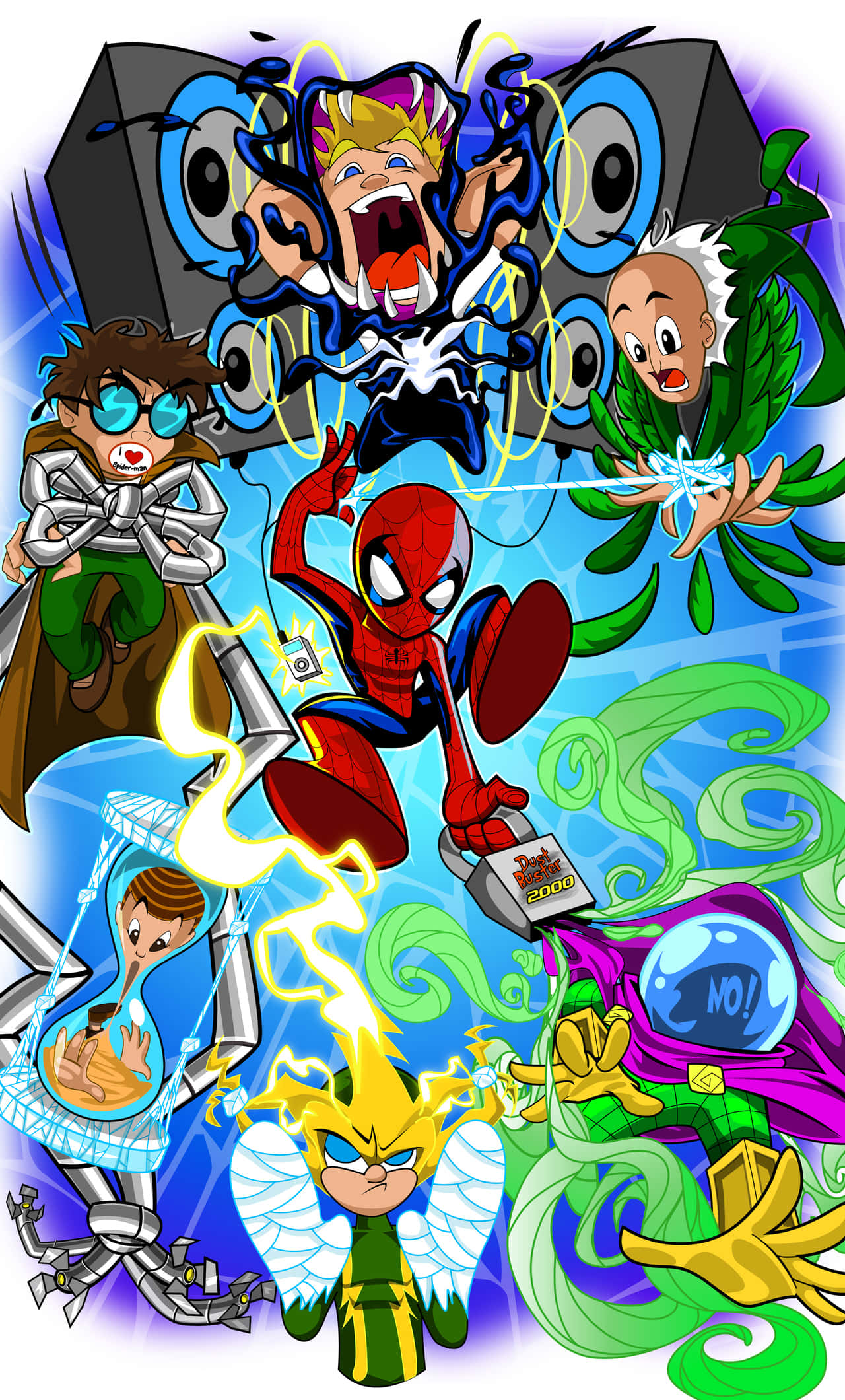 Sinister Six, cartoon superheroes, villains, Full HD Phone Wallpaper