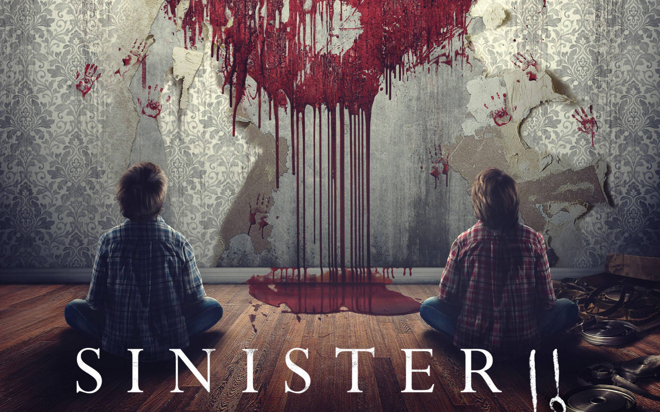 Sinister 2, bloody wall, children, 2K Desktop Wallpaper