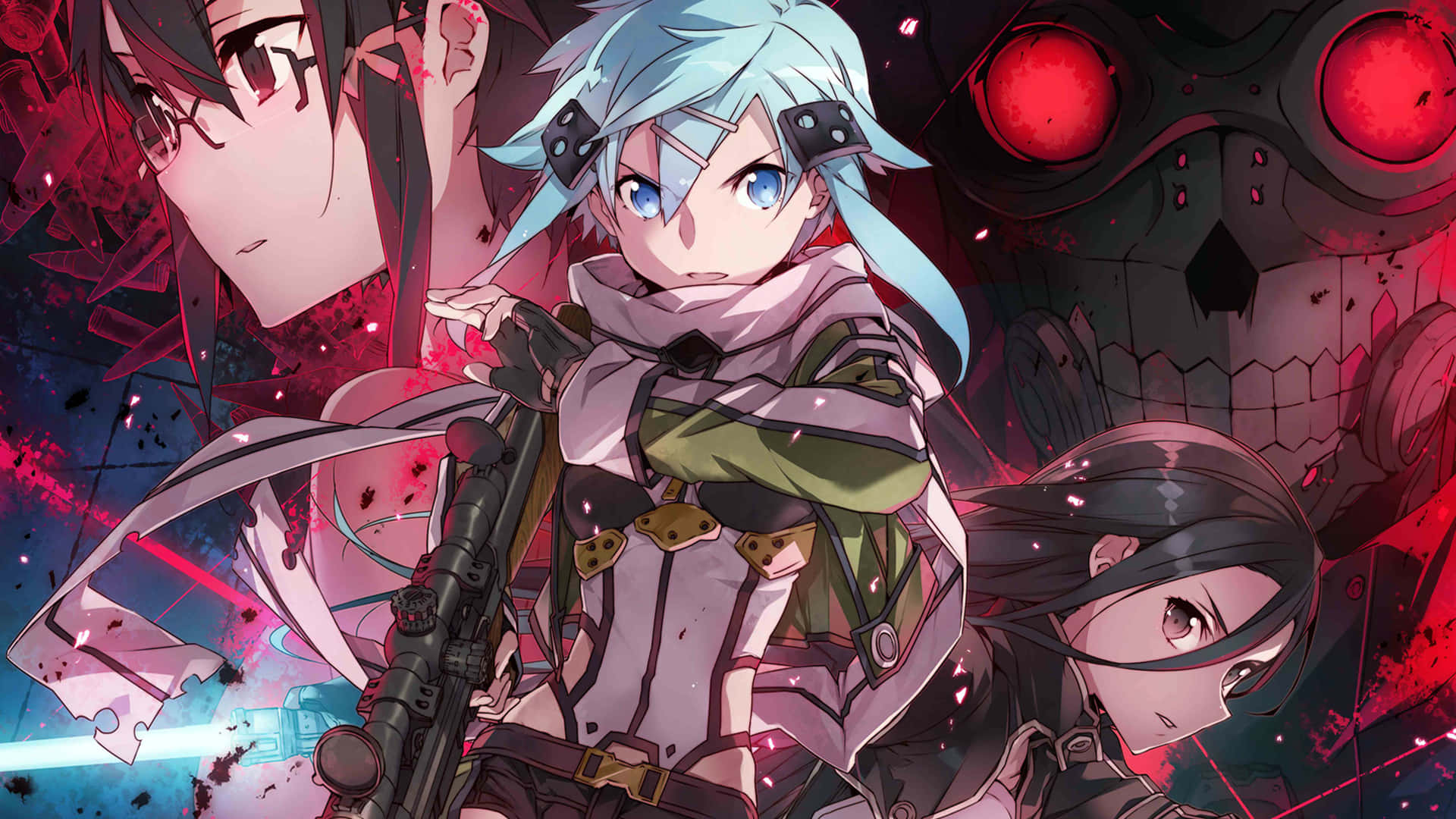 Sinon, Swordsman, Archer, Full HD Desktop Wallpaper