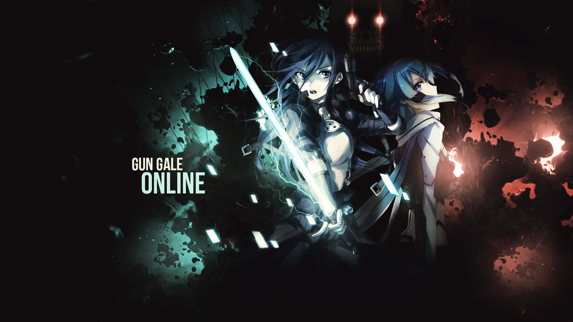 Sinon, iconic outfit, combat gear, Full HD Desktop Wallpaper
