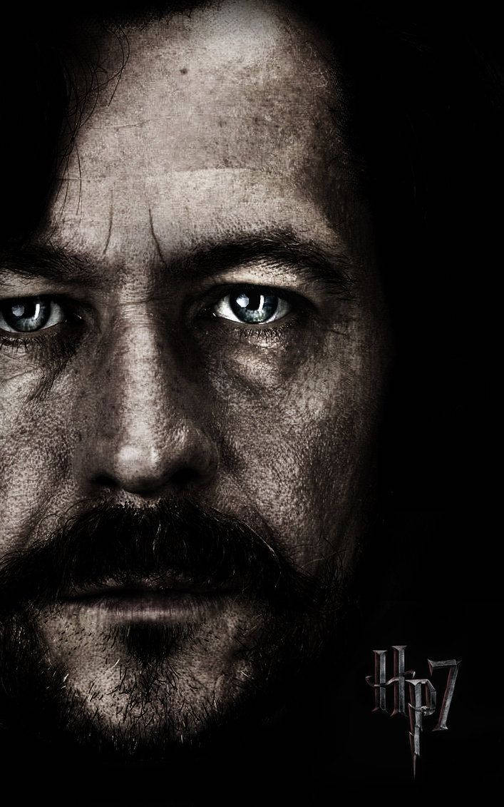 Sirius Black, piercing blue eyes, dark beard, SD Phone Wallpaper