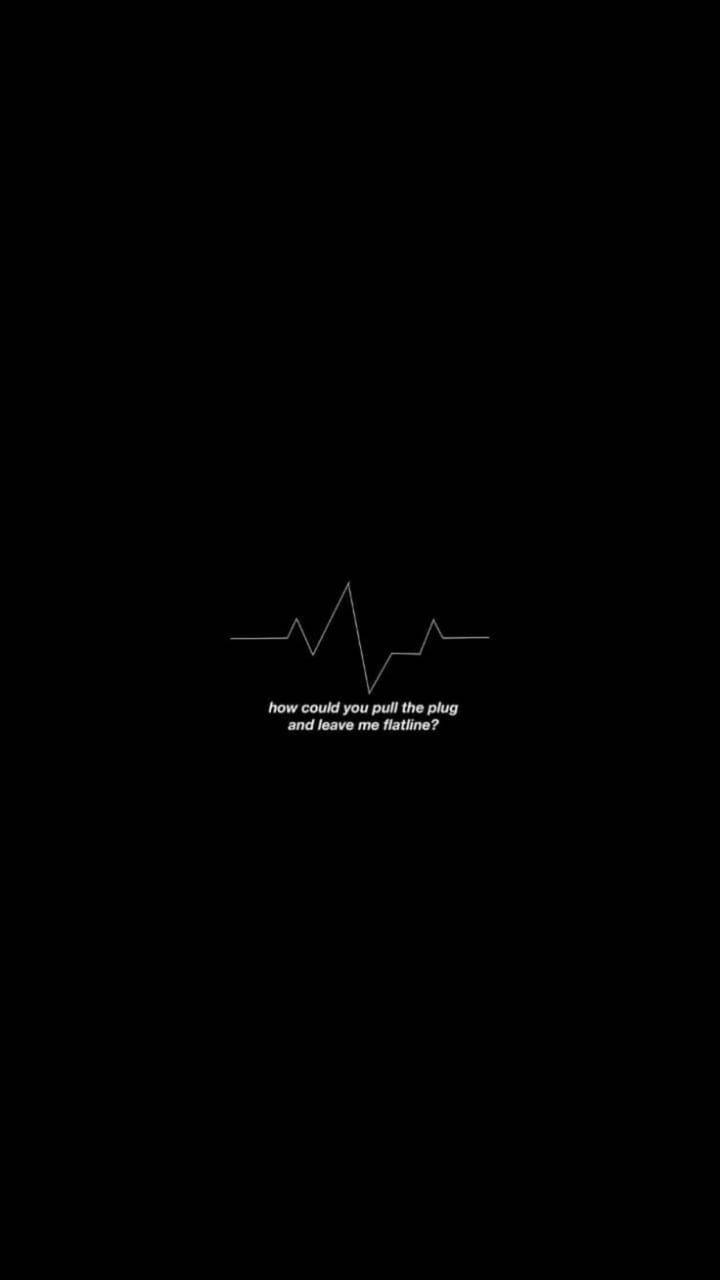 Sirius Black, black background, white heartbeat line, HD Phone Wallpaper