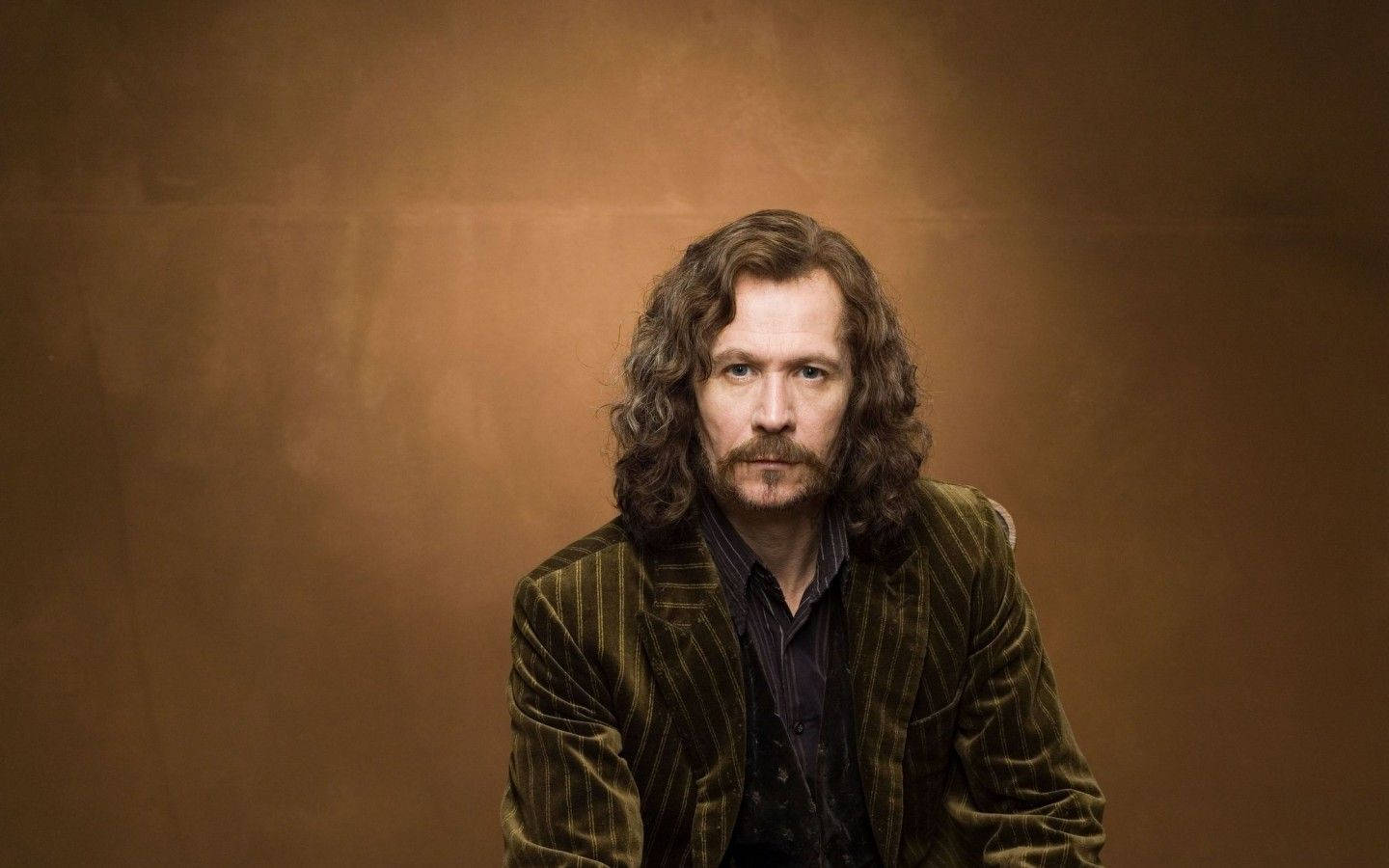 Sirius Black, green pinstripe velvet jacket, warm brown textured backdrop, HD Desktop Wallpaper