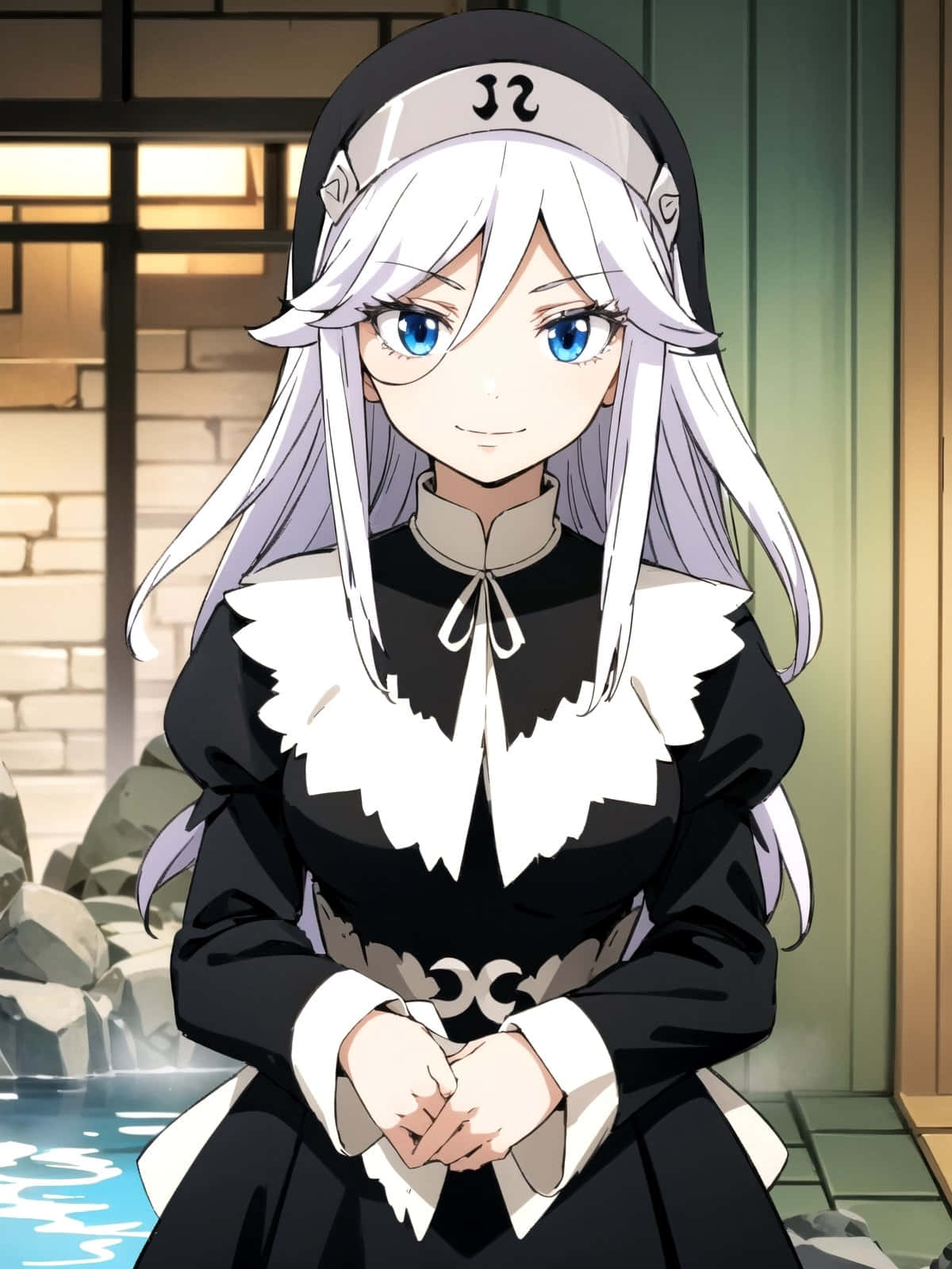 Sister Ivry, white hair, blue eyes, HD Phone Wallpaper