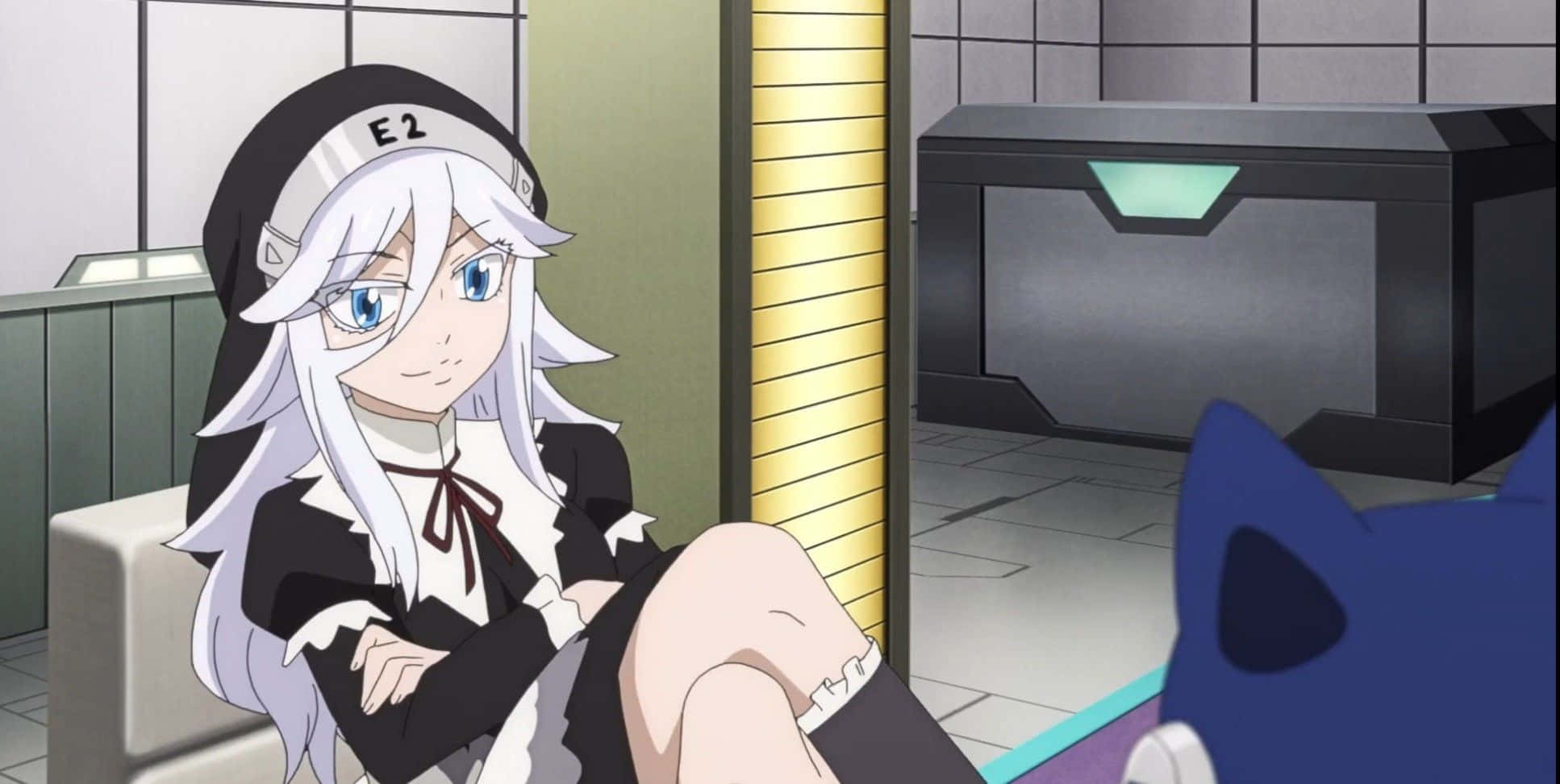 Sister Ivry, anime girl, silver-haired, Full HD Desktop Wallpaper