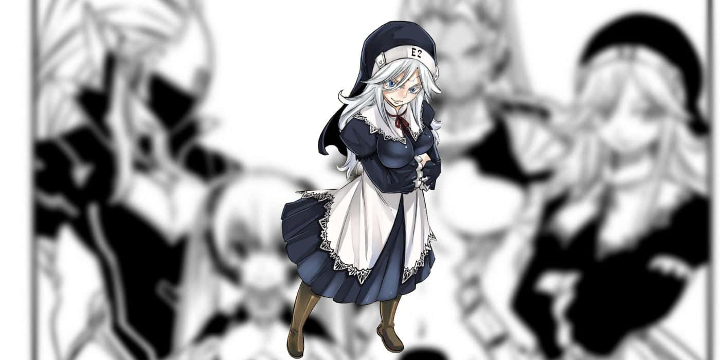 Sister Ivry, anime girl, dark blue and white maid outfit, HD Desktop Wallpaper