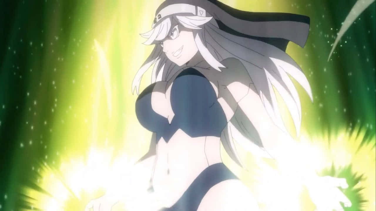 Sister Ivry, silver-haired anime woman, black bikini, HD Desktop Wallpaper